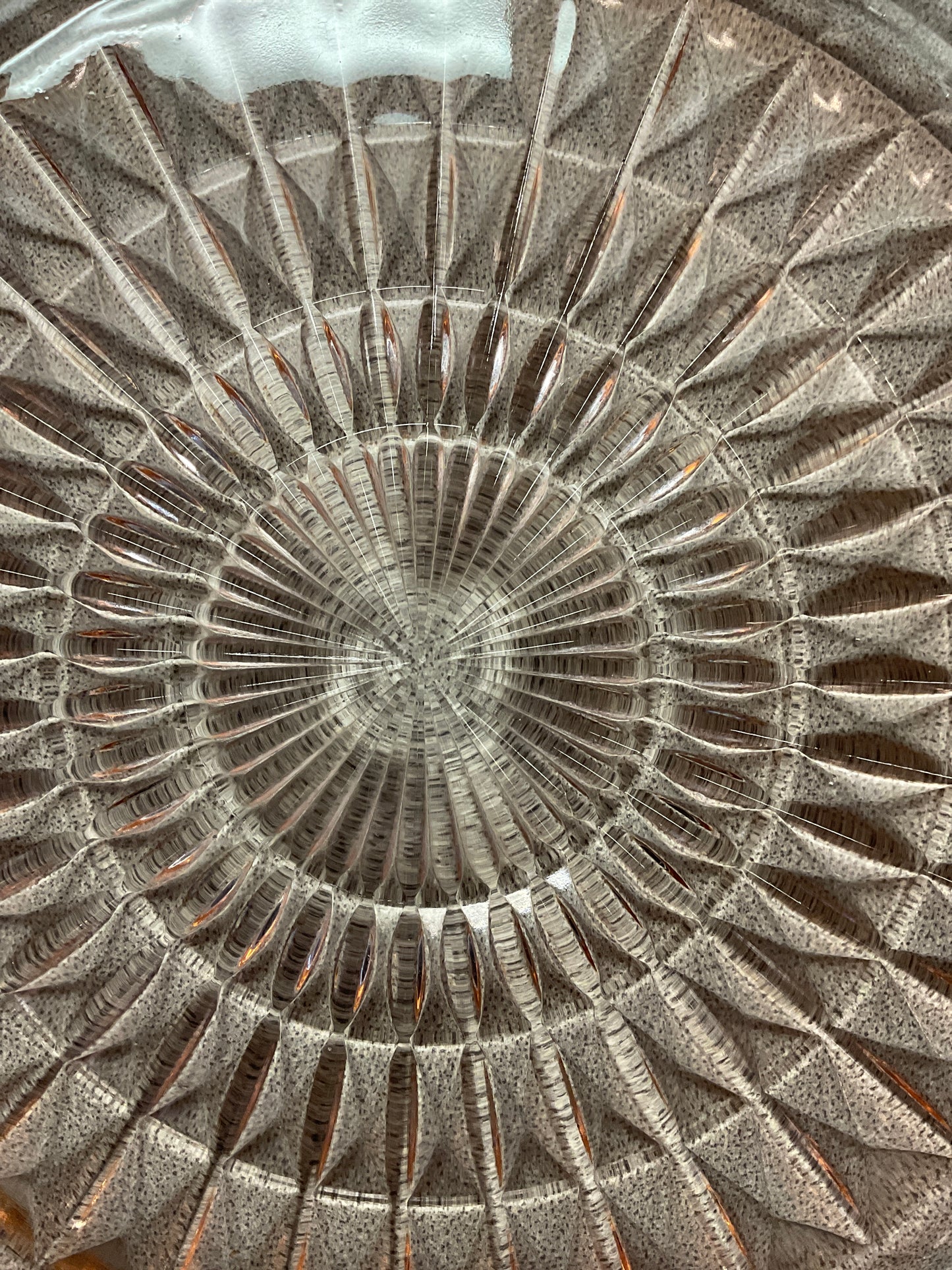 Pink Depression Glass Serving Platter