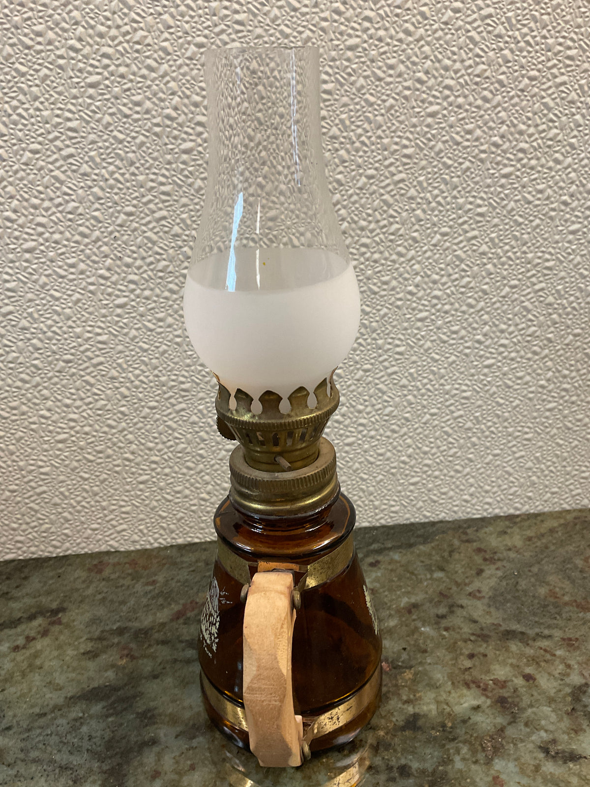 Vintage Wyoming Souvenir Oil Lamp