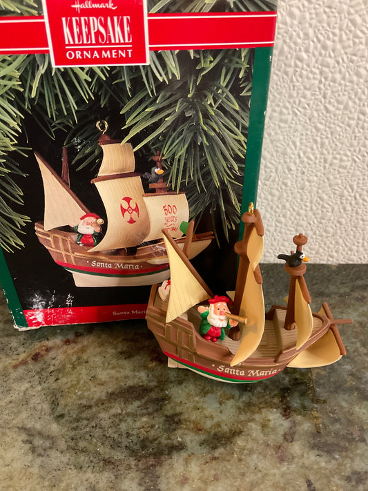 Hallmark Keepsake Ornament “ Santa Maria” Ship