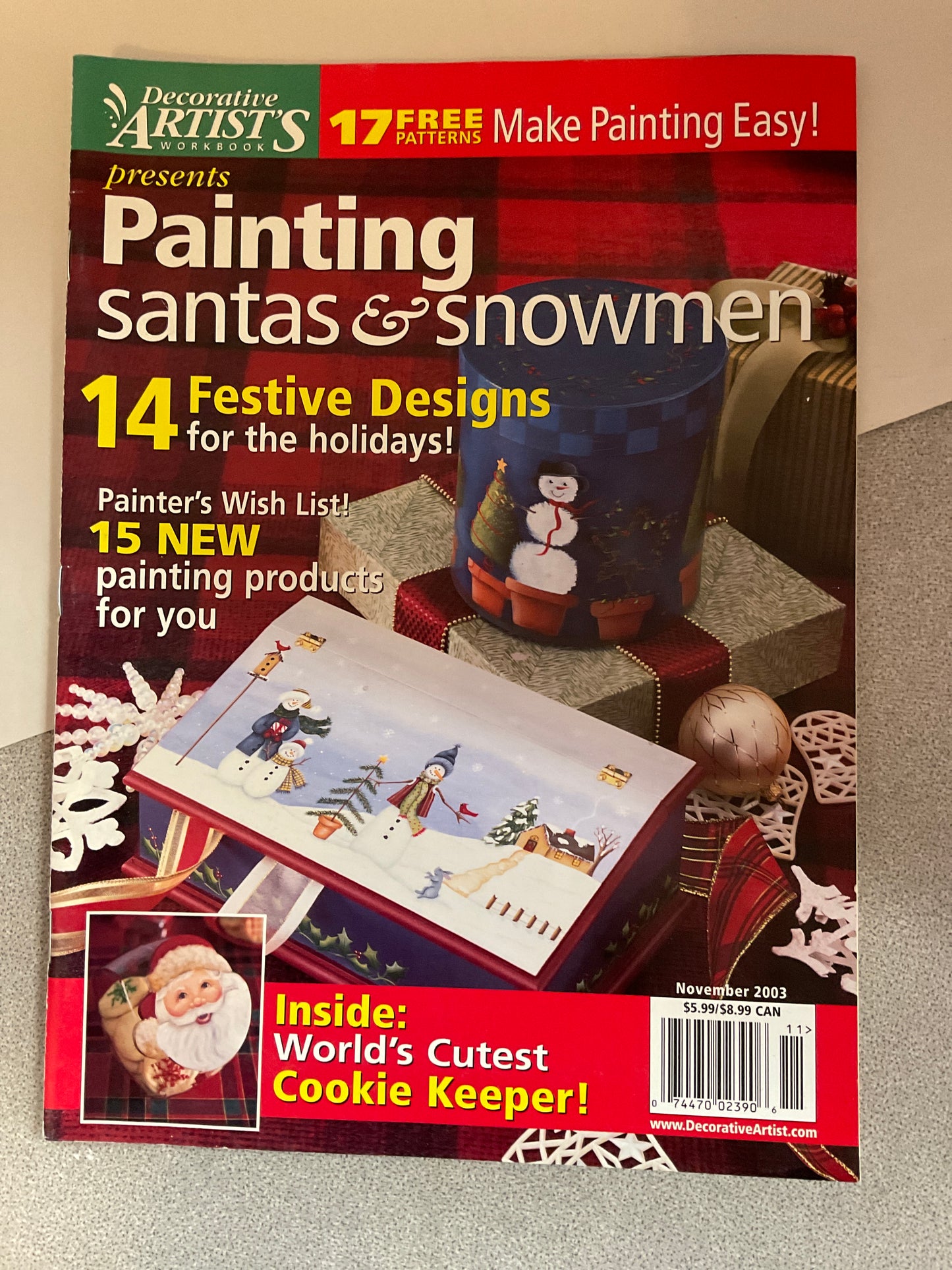 Magazine Decorative Artist’s Workbook Painting Santa’s & Snowmen