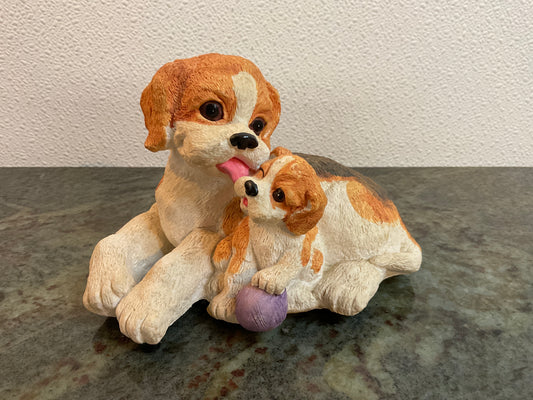 Resin Momma With Pup Musical Box