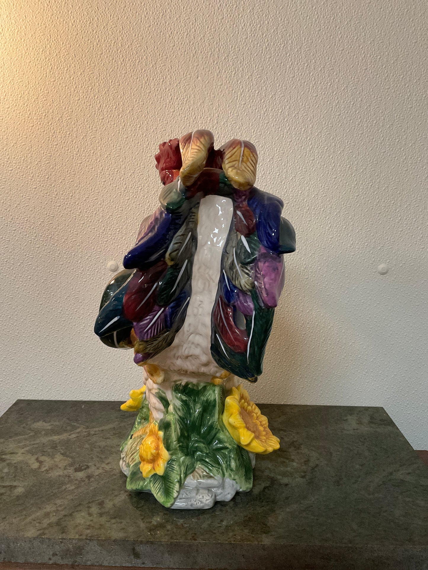 Fine Ceramic Colorful Tuscany Rooster Figurine