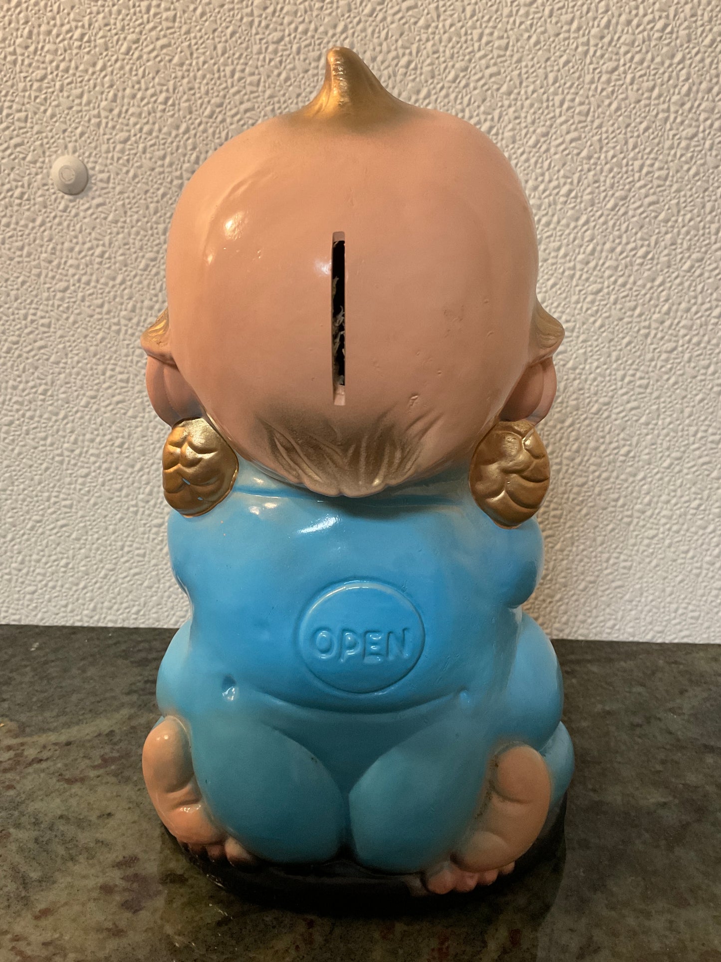 Praying Kewpie Bank Blown Resin