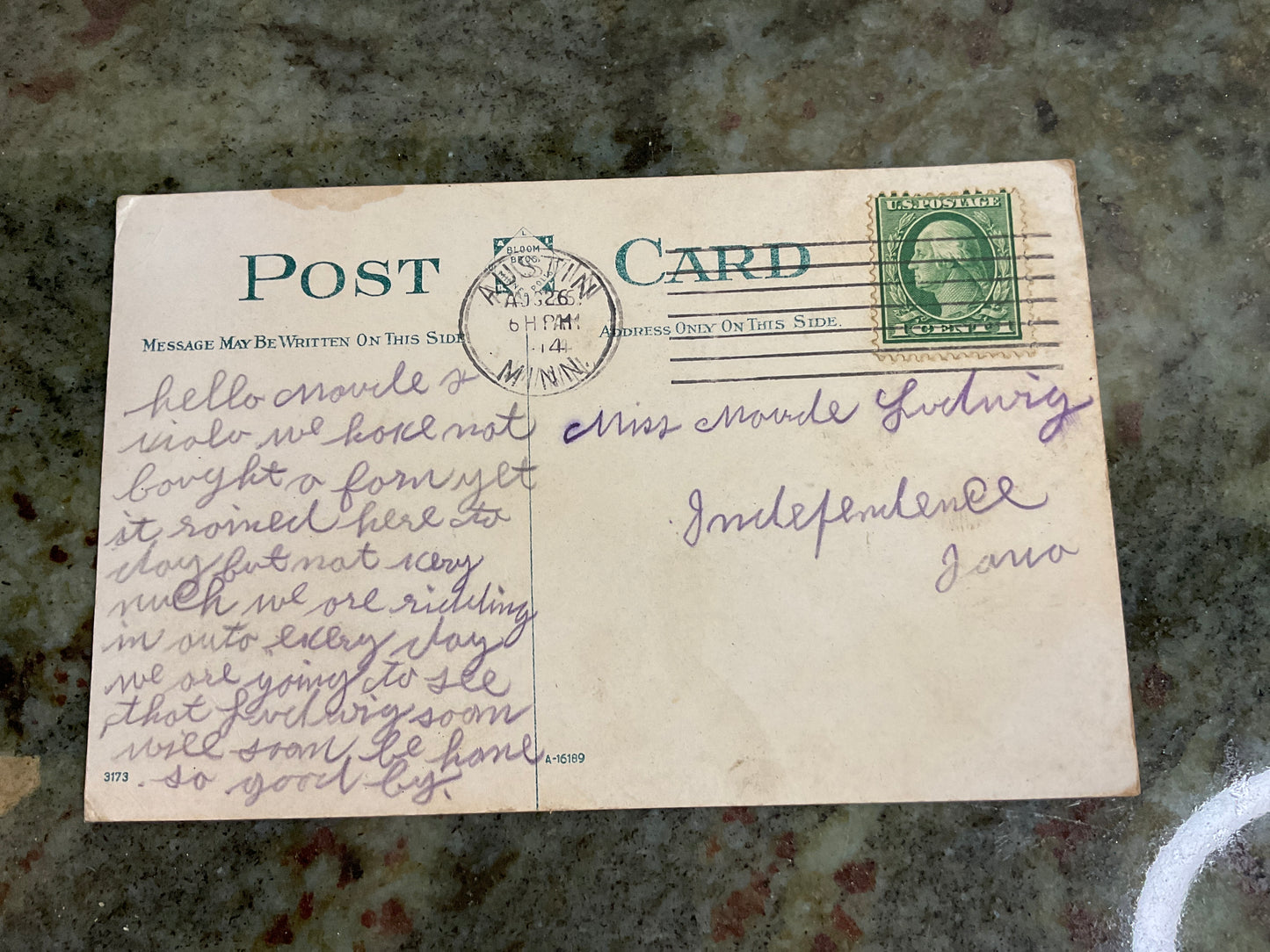 Lincoln School Austin MN Post Card 1914