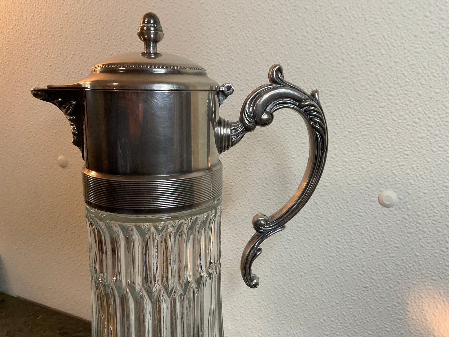 Vintage Glass/SilvPlate Decanter