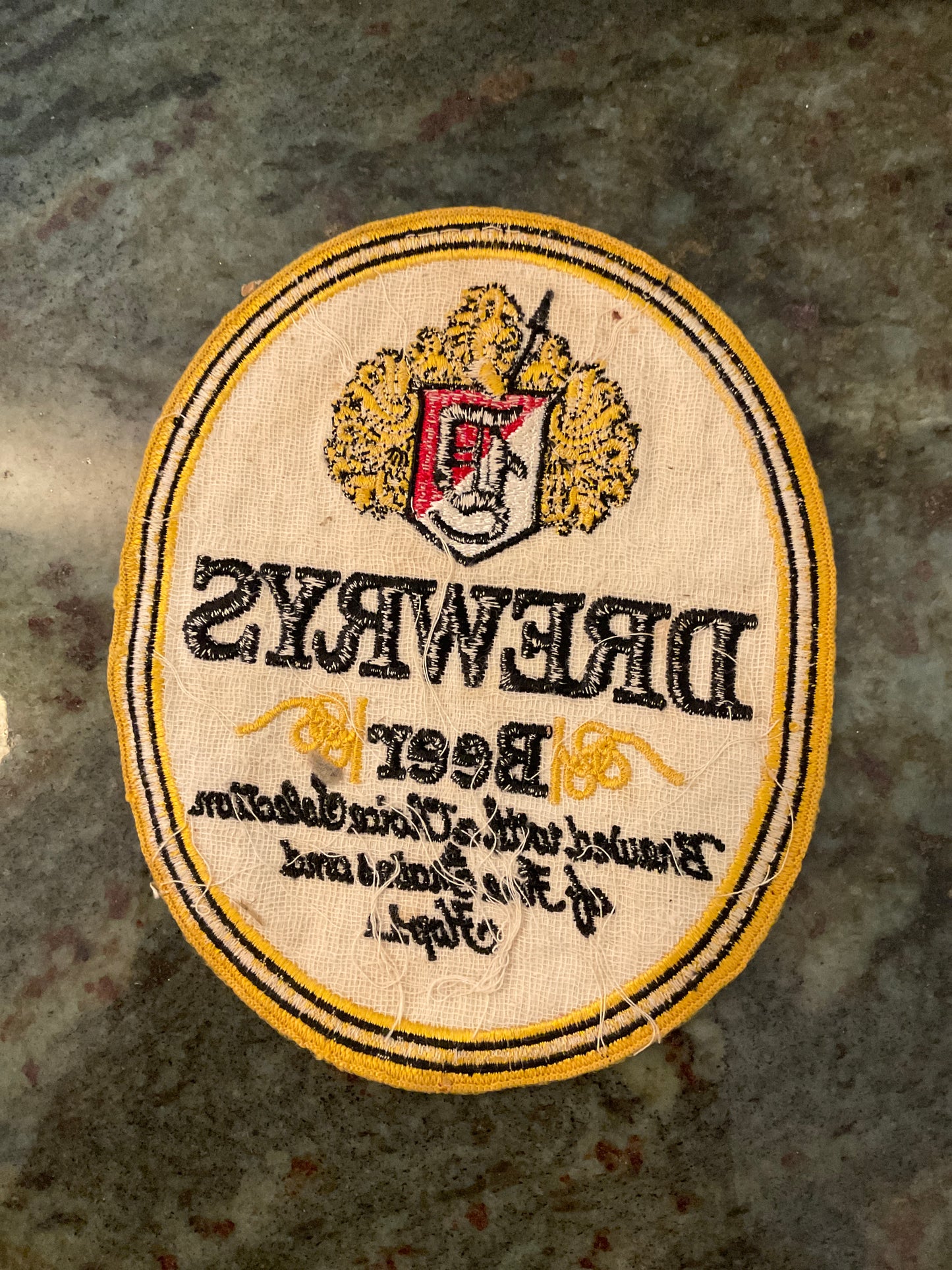 Vintage Drewrys Beer Embroidered Patch