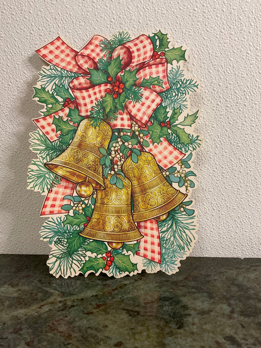 Vintage Die-cut Boughs and Bells Paper Decor