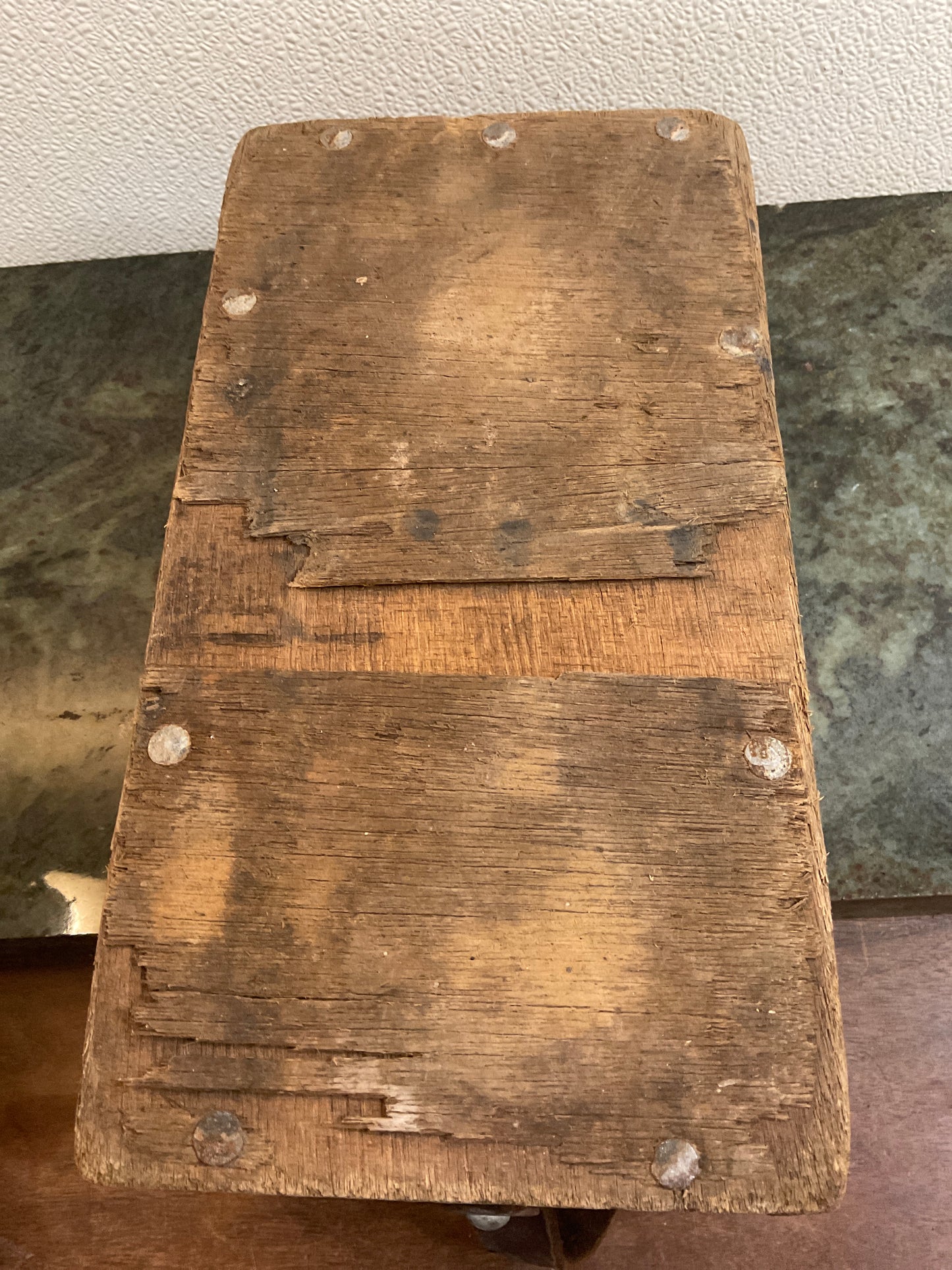 Rustic Wood Box W/Leather Strap
