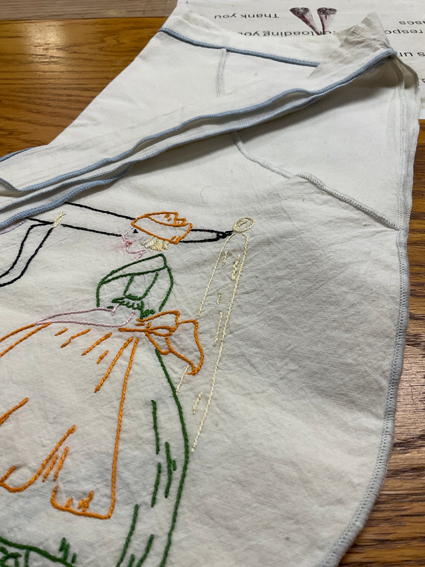 Vintage Hand Embroidered Apron
