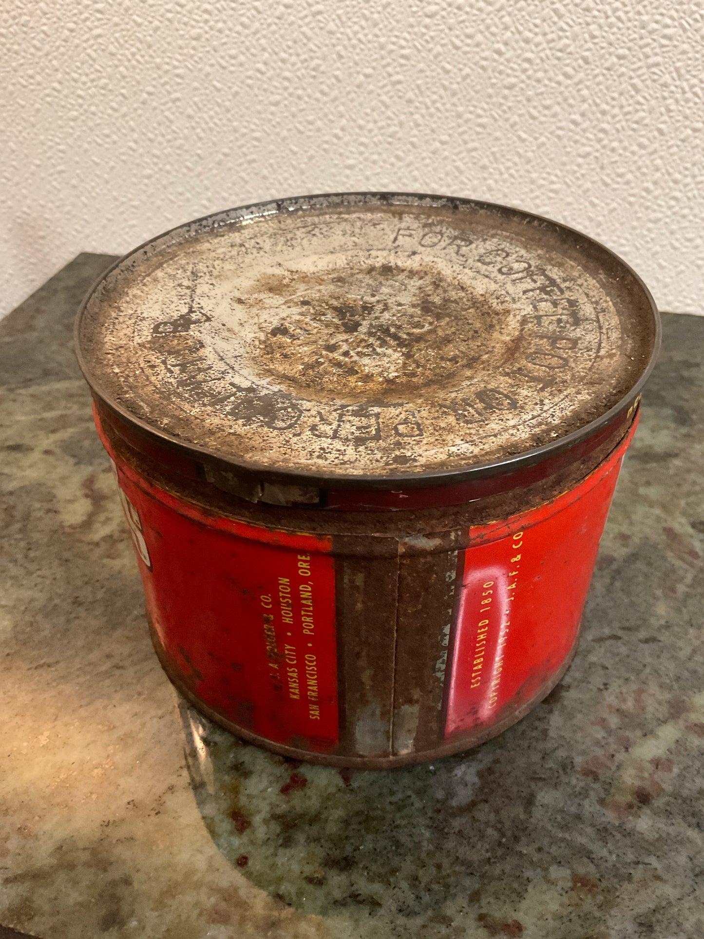 Vtg Folger’s 1950’s Tin