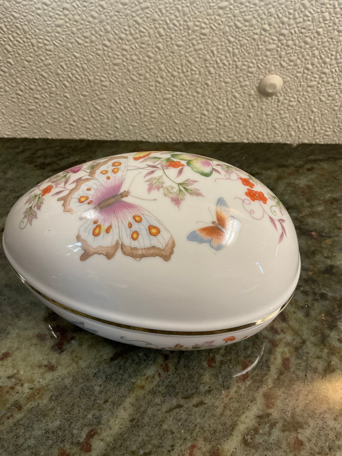 Avon Butterfly Fantasy Egg Trinket Box