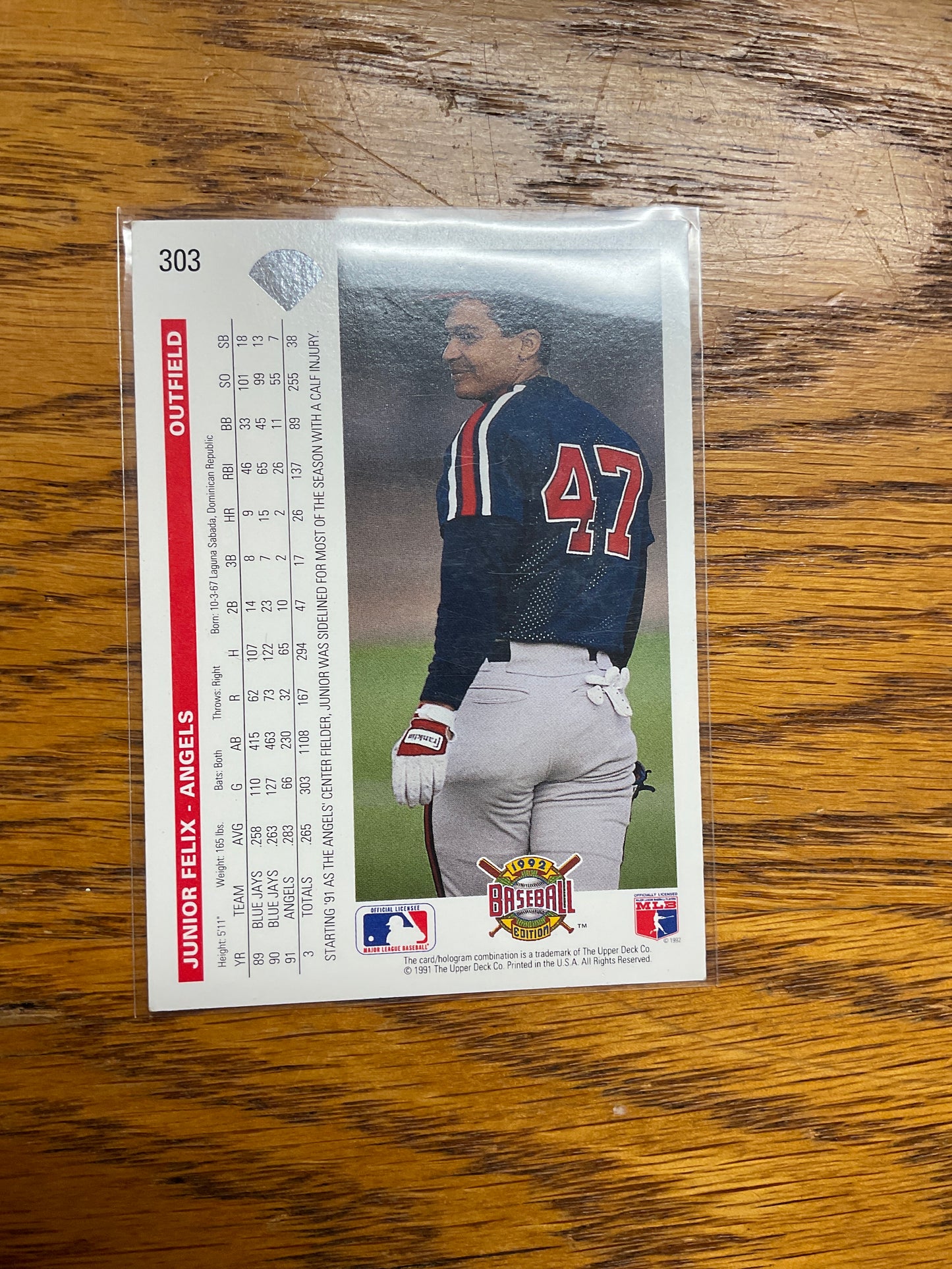 Baseball Card Junior Felix