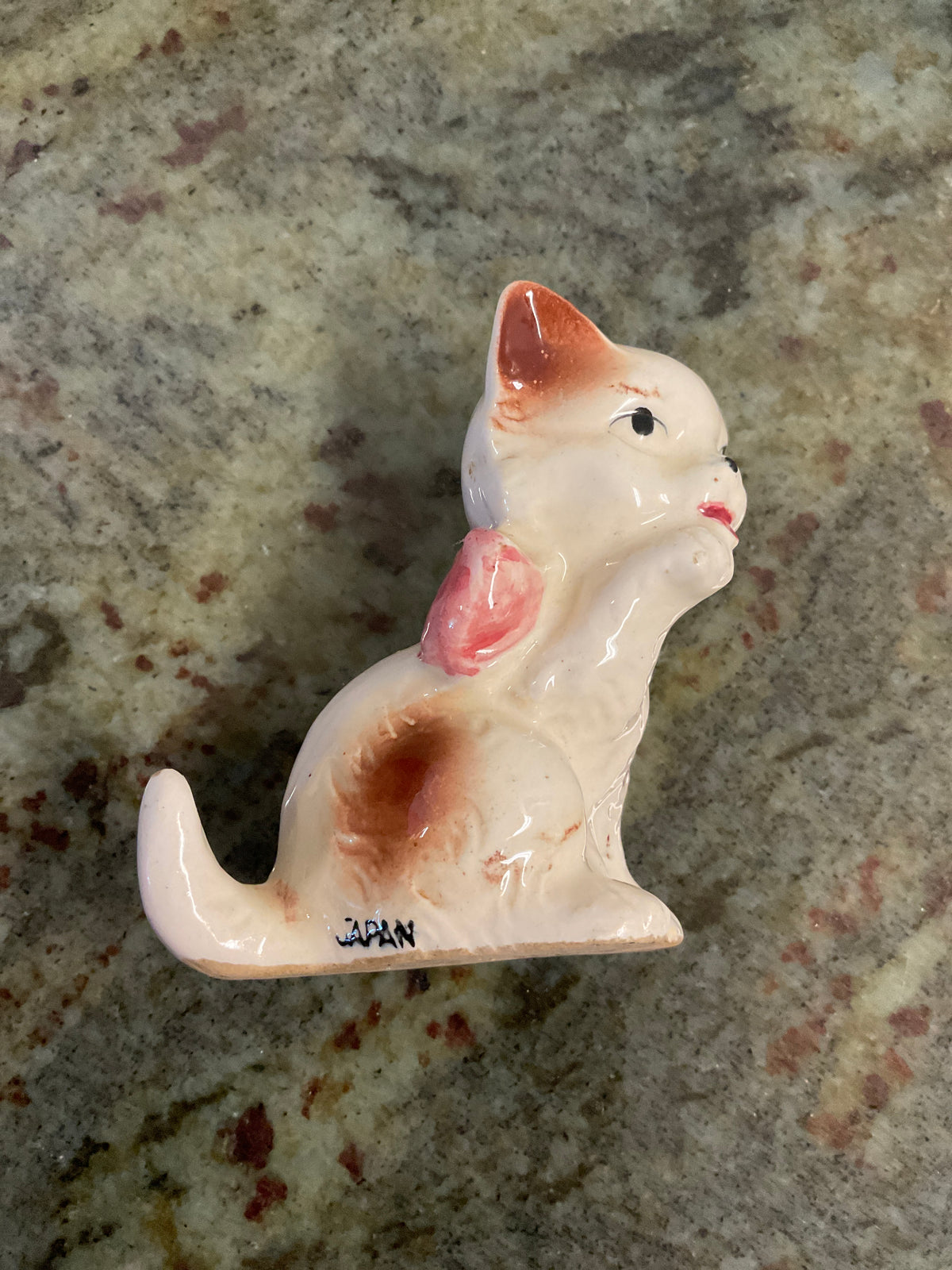 Vintage Japanese Ceramic Kitten Figurine