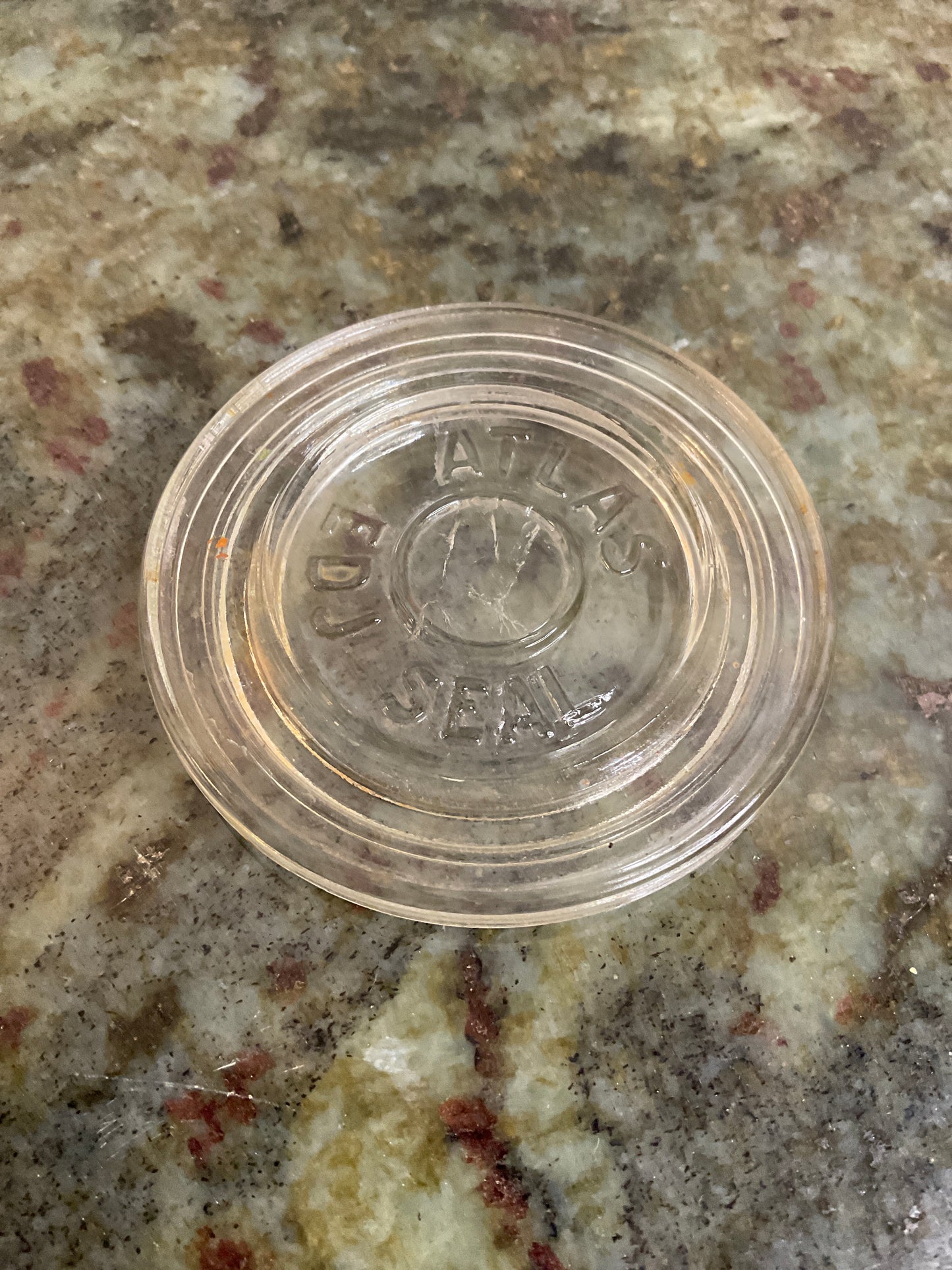 One (1) Vintage Glass Atlas Jar Lid