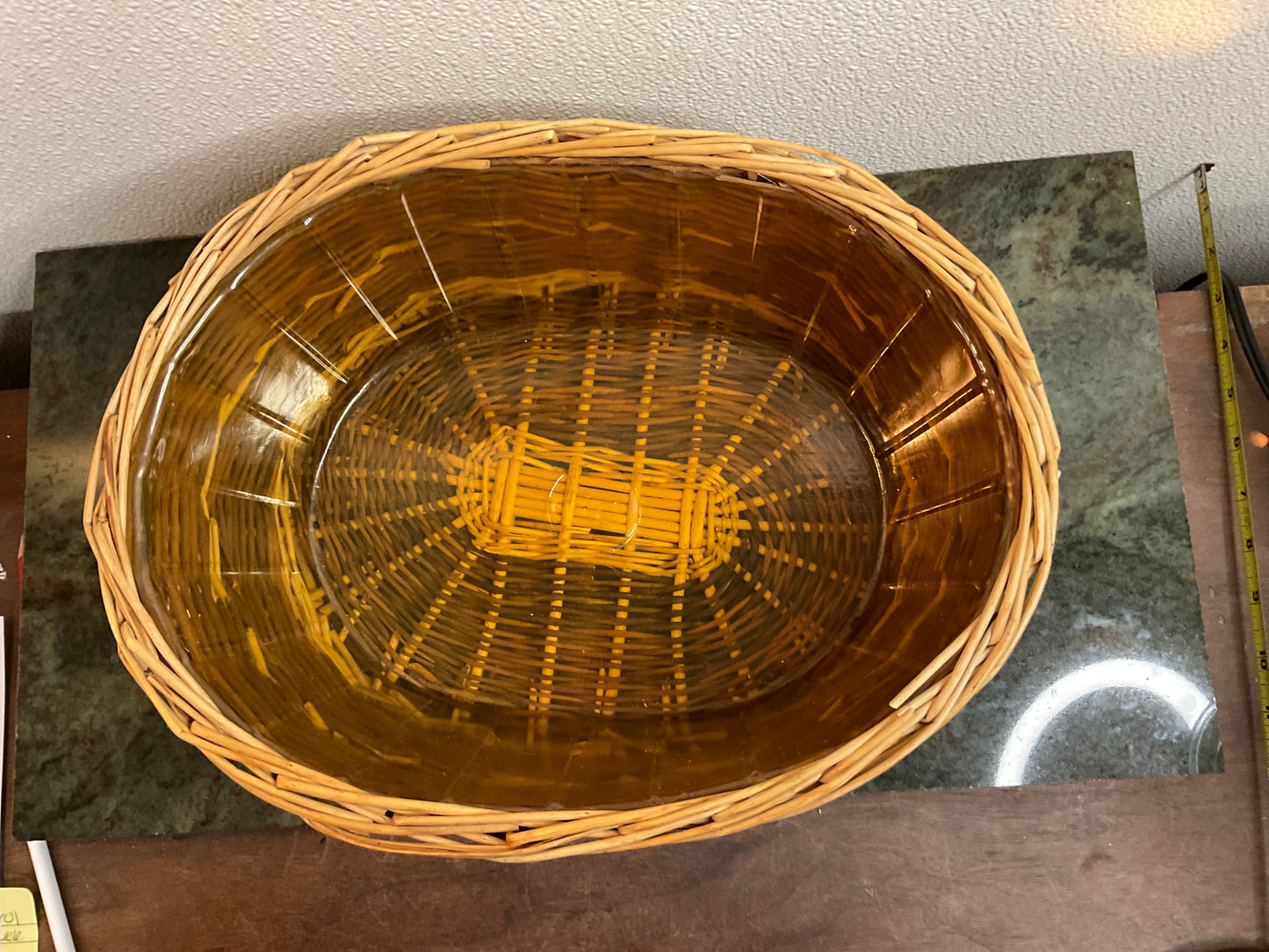 Oblong open Wicker Basket with Liner