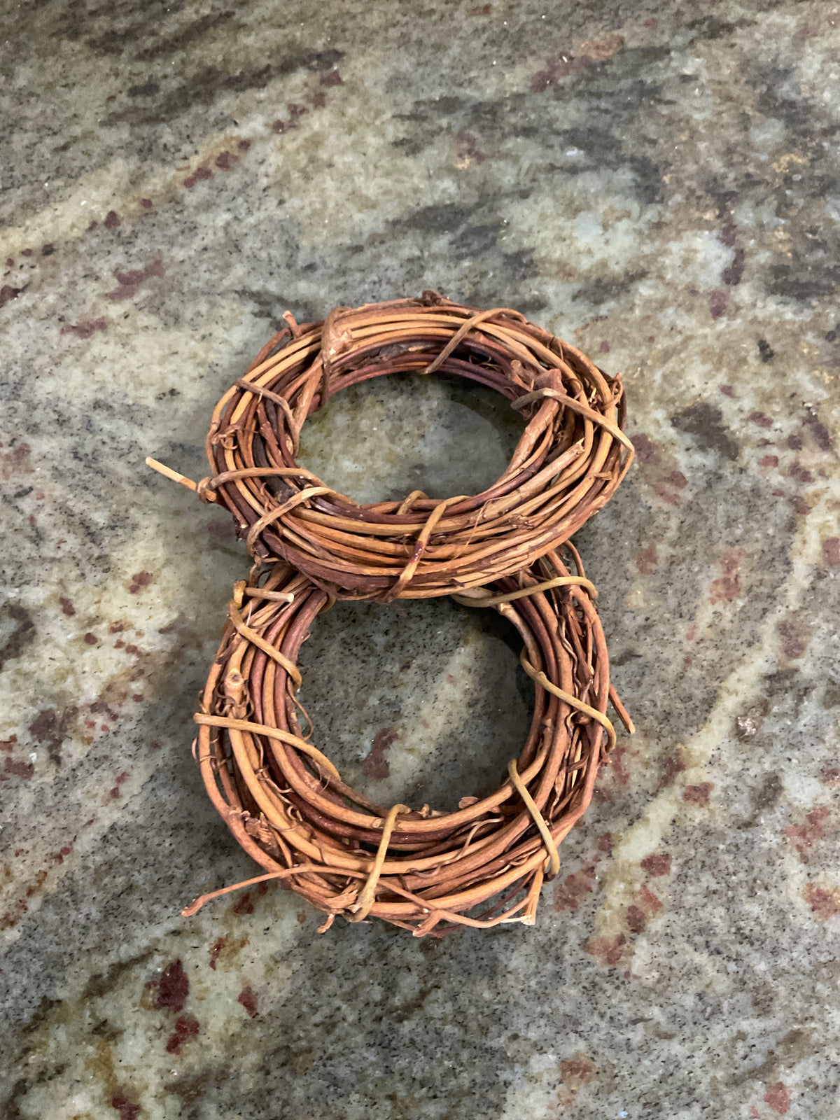 2 Mini Grape Vine Wreaths
