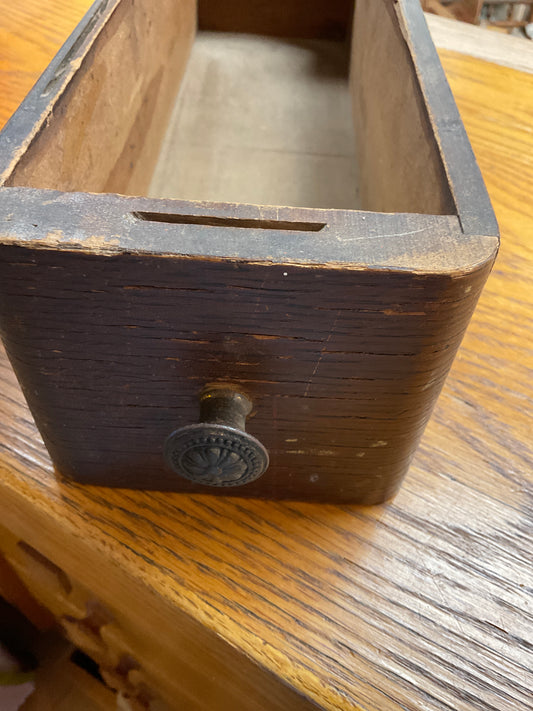Vintage Wooden Sewing Machine Drawer
