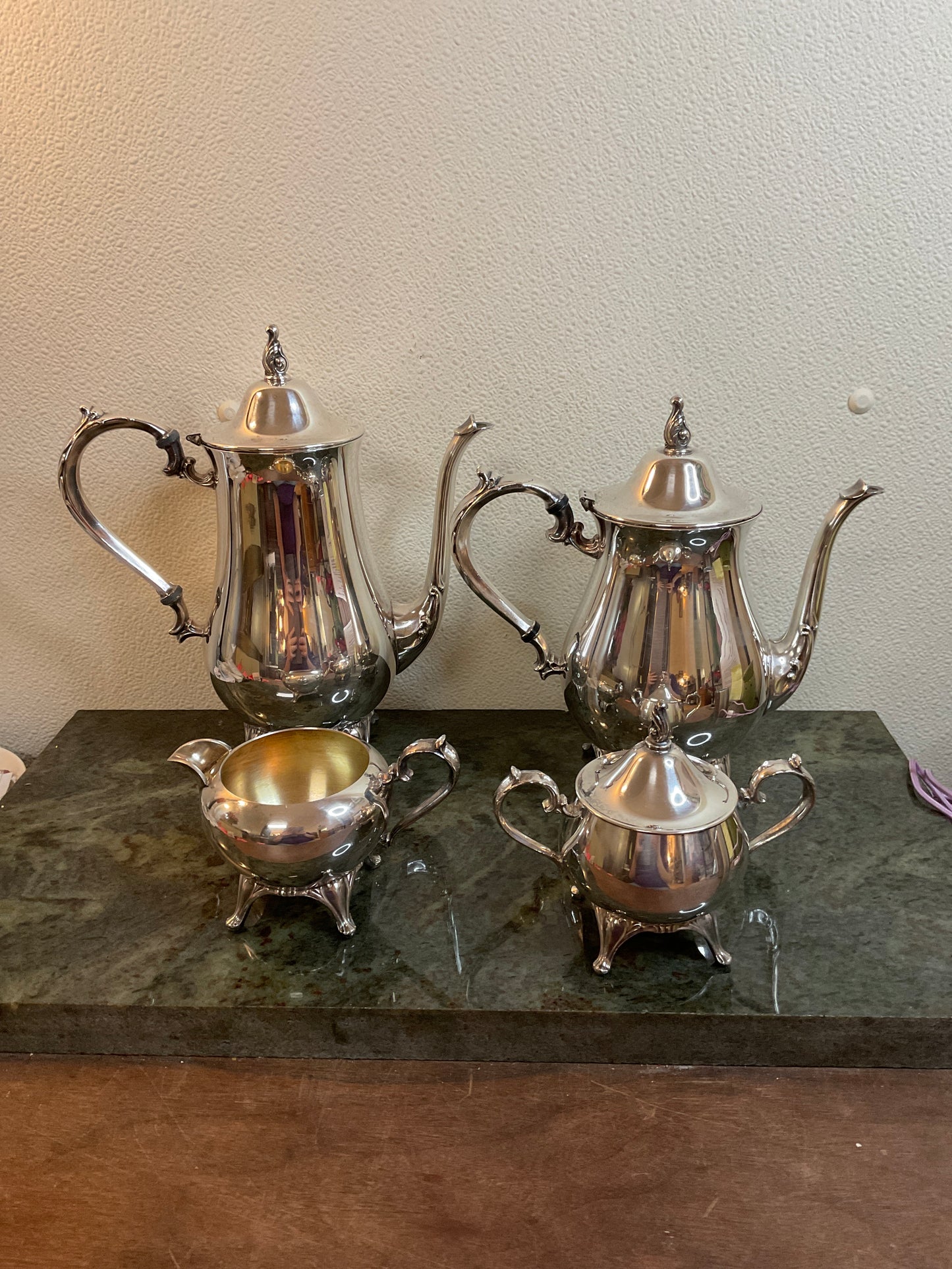 Vintage Silver 4 Piece Tea Set