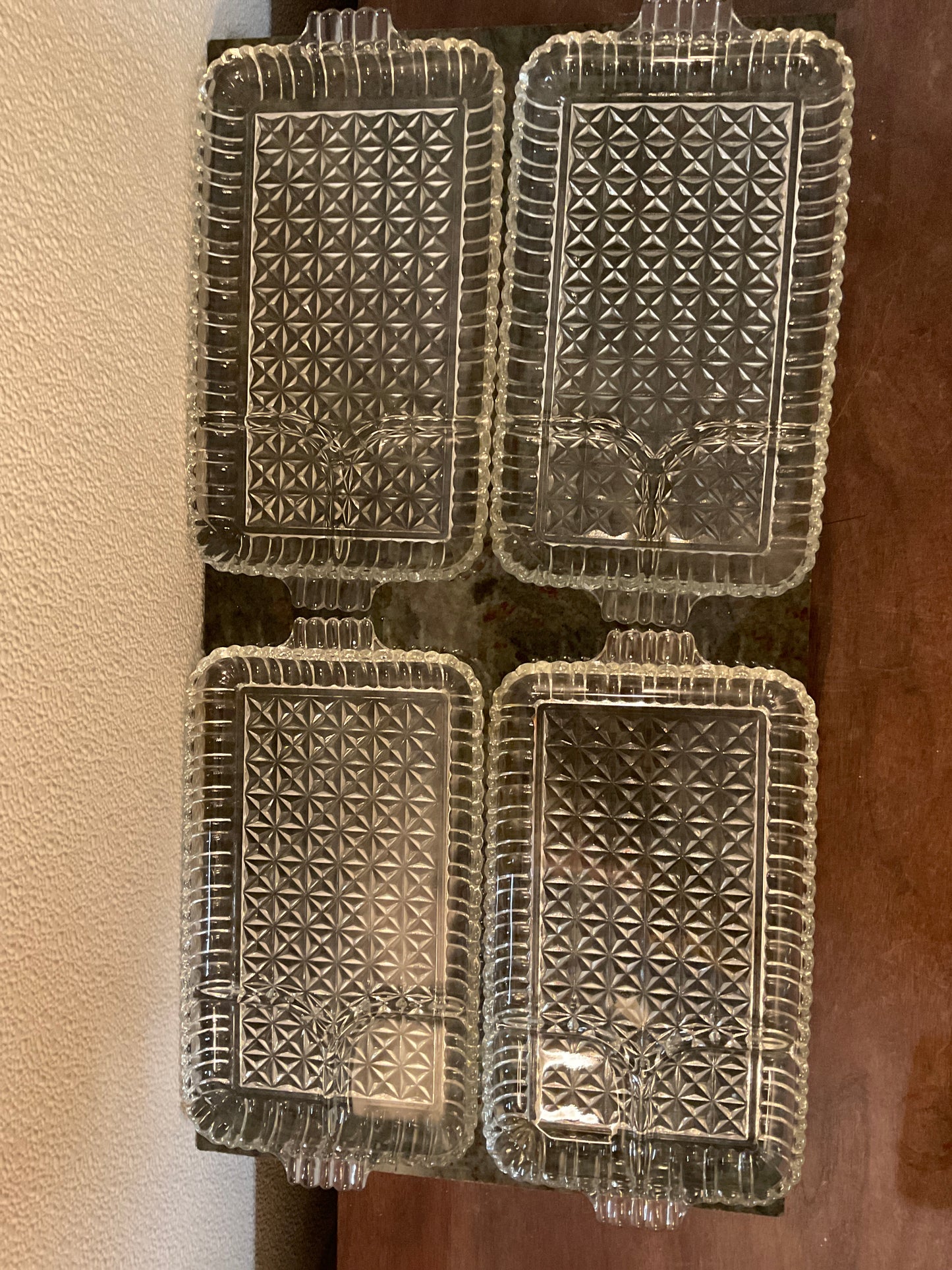 Set of 4 Vintage Anchor Hocking Luncheon Plates