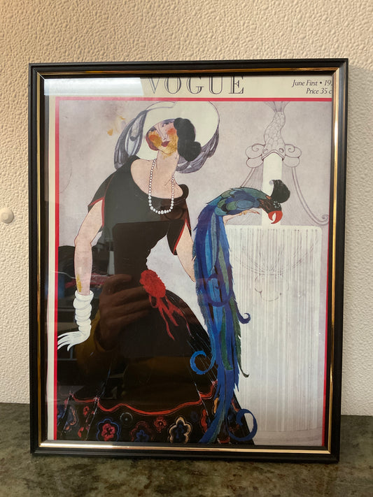 Framed Vogue Summer Fashions Magazine Cover