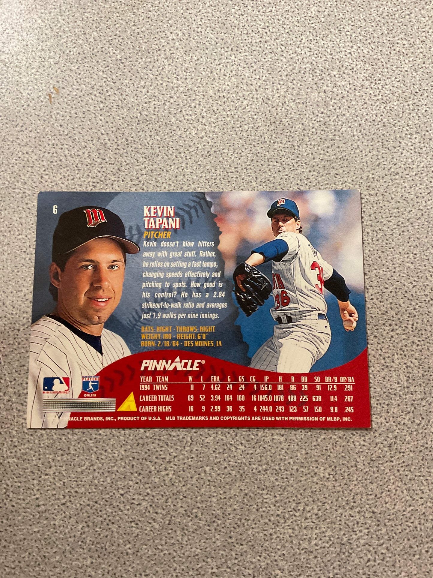 Baseball Card Kevin Tapani