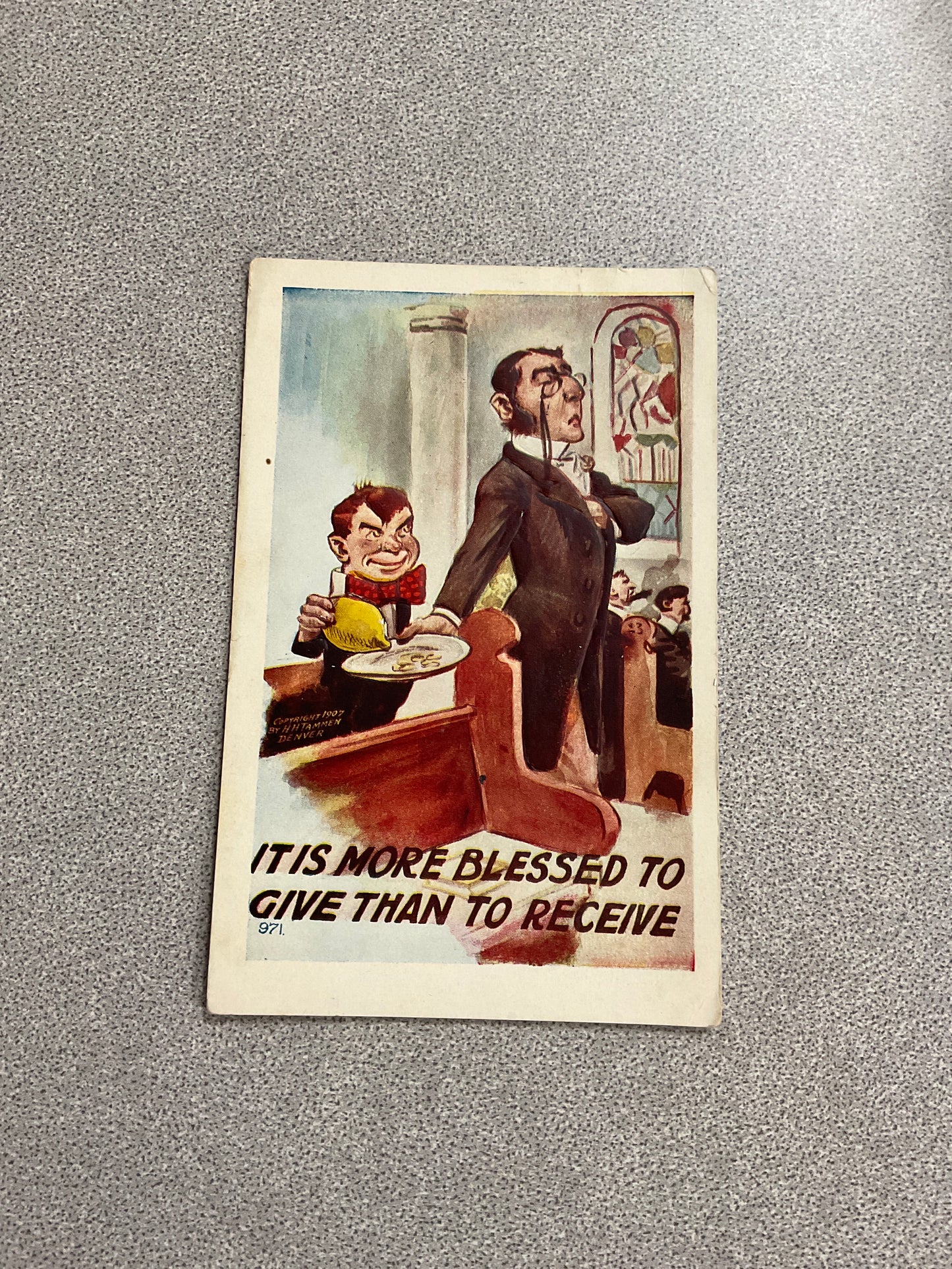 Vintage Post Card “It Is More Blessed…”