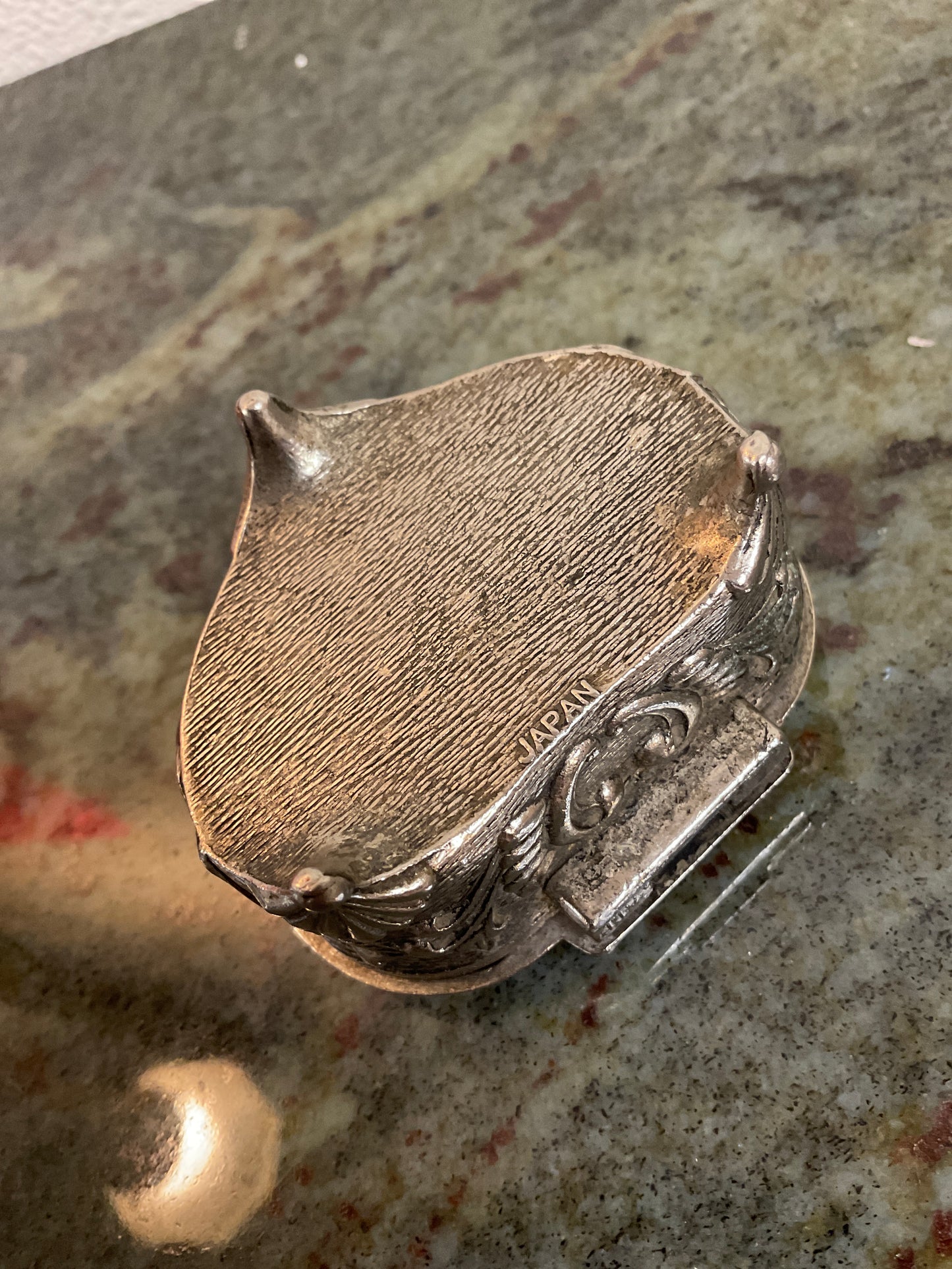 Vintage Hinged Heart Jewelry Box