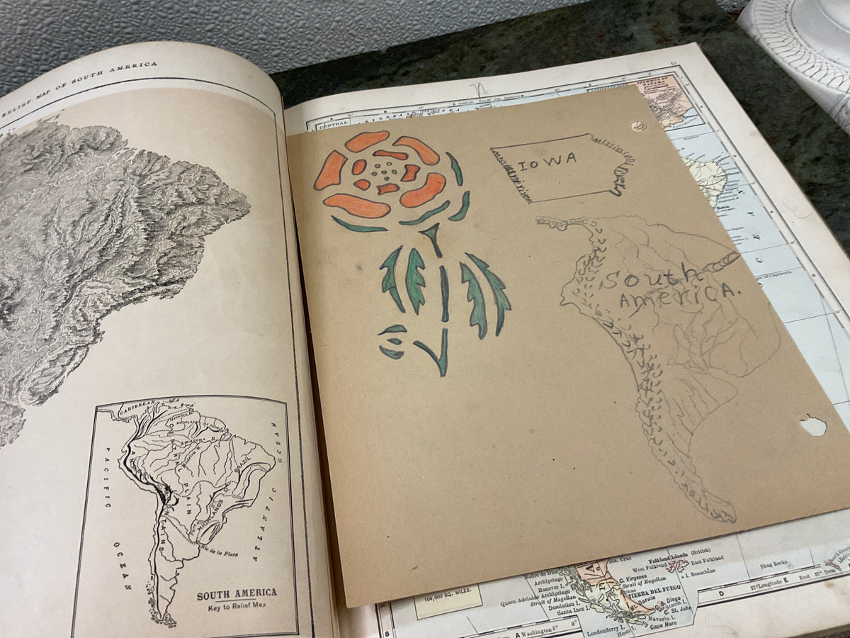 Antique 1896 The Werner Grammar School Geography