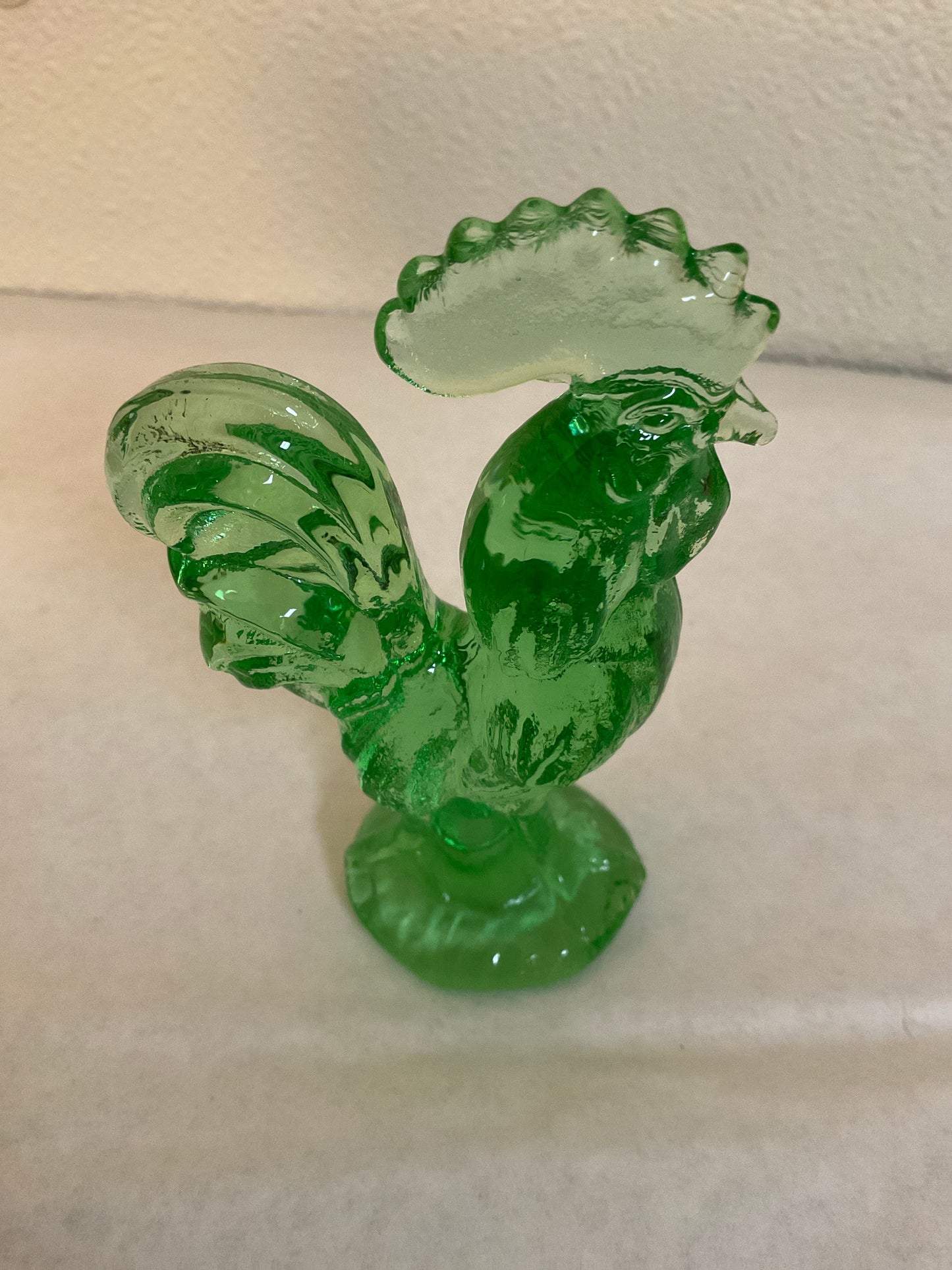 Depression Green Glass Rooster