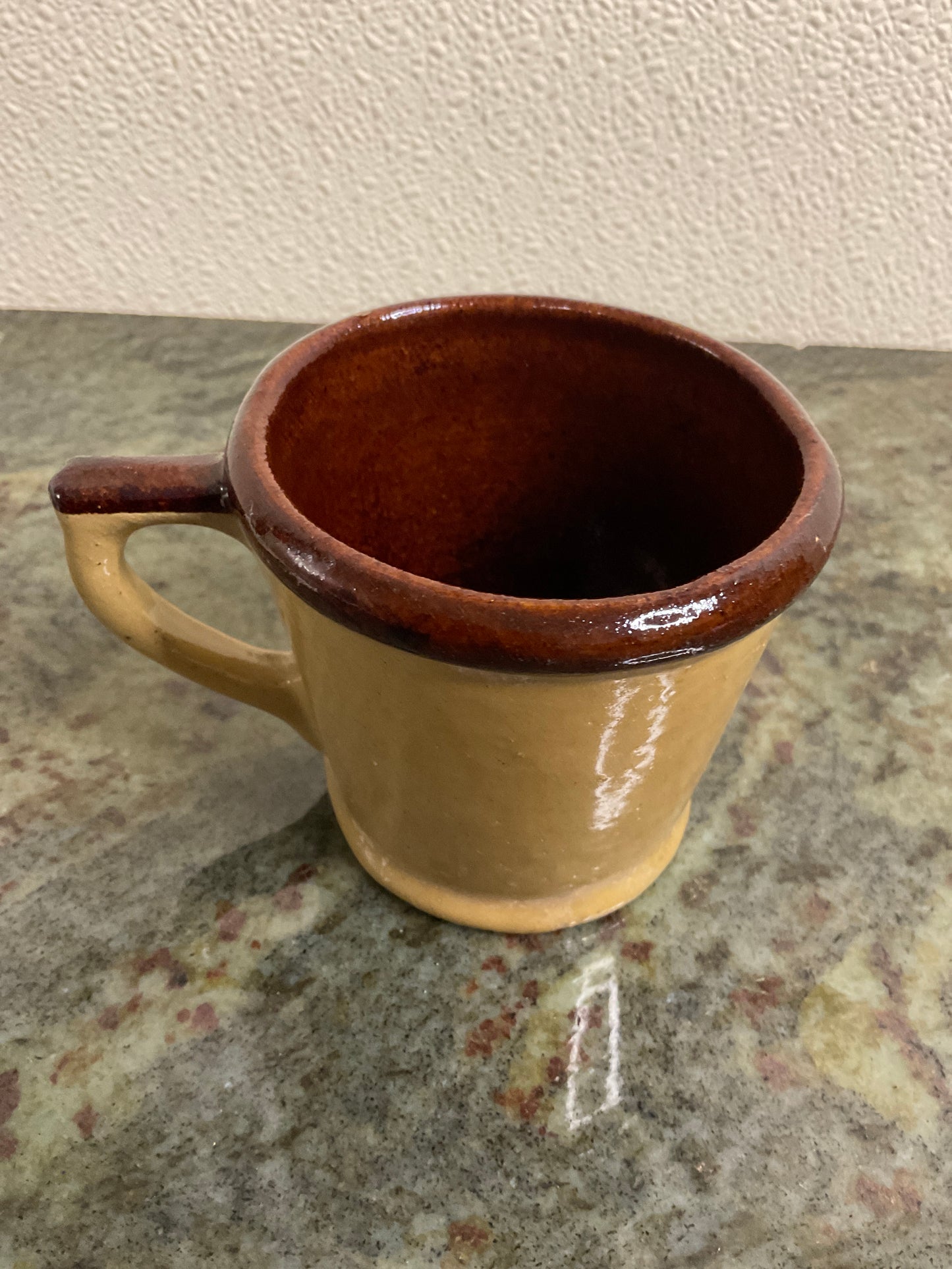 Vintage Two Toned Stoneware Coffee Mug