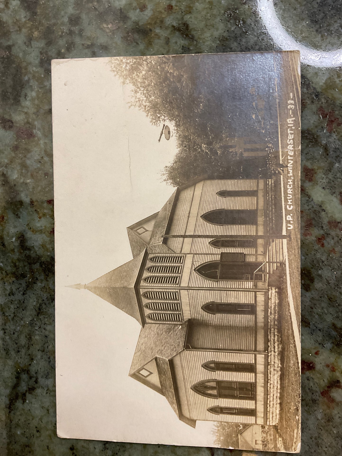 UP Church Winterset IA 1916 Post Card