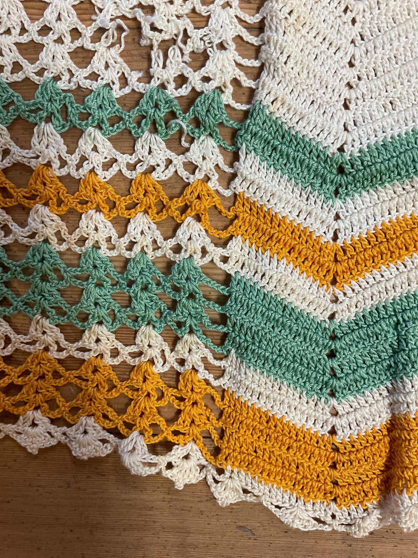 Vintage  Hand Crotched Apron