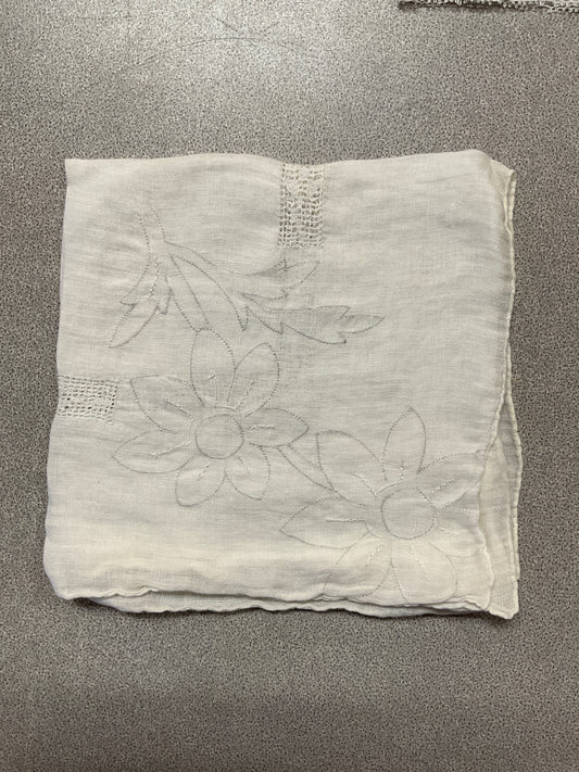 Vtg Embroidered Handkerchief