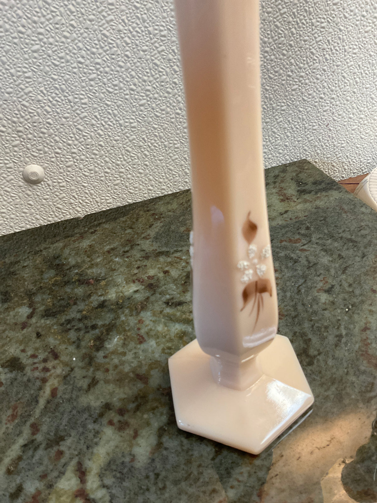 Westmoreland Slag Glass Almond Milk Vase
