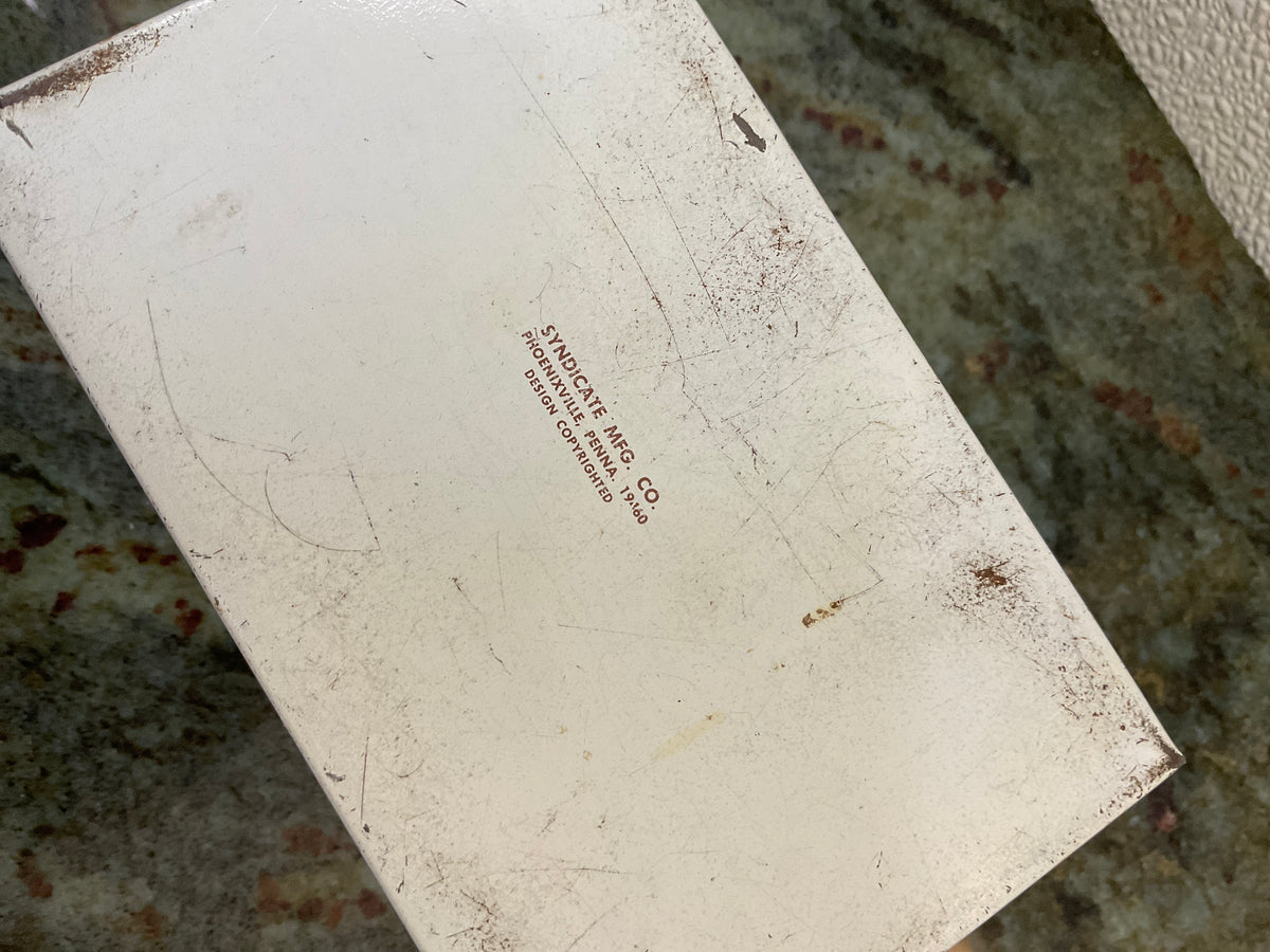 Syndicate Mfg Co 1970’s Metal ‘Merry Mushroom’ Recipe Box