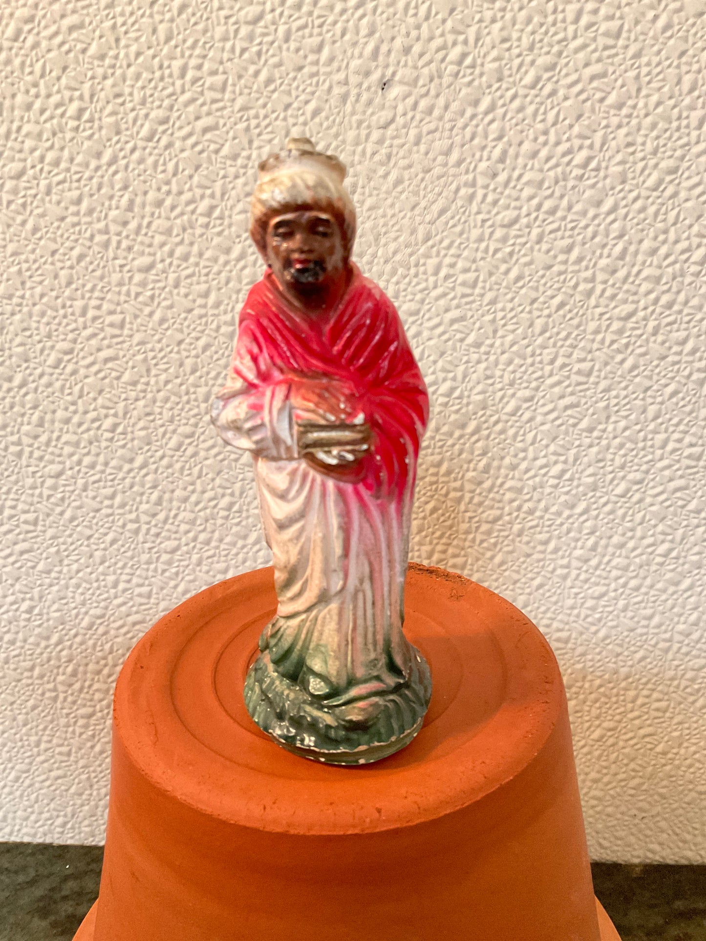 Vintage Mid Century Nativity Wiseman King Chalk Figurine