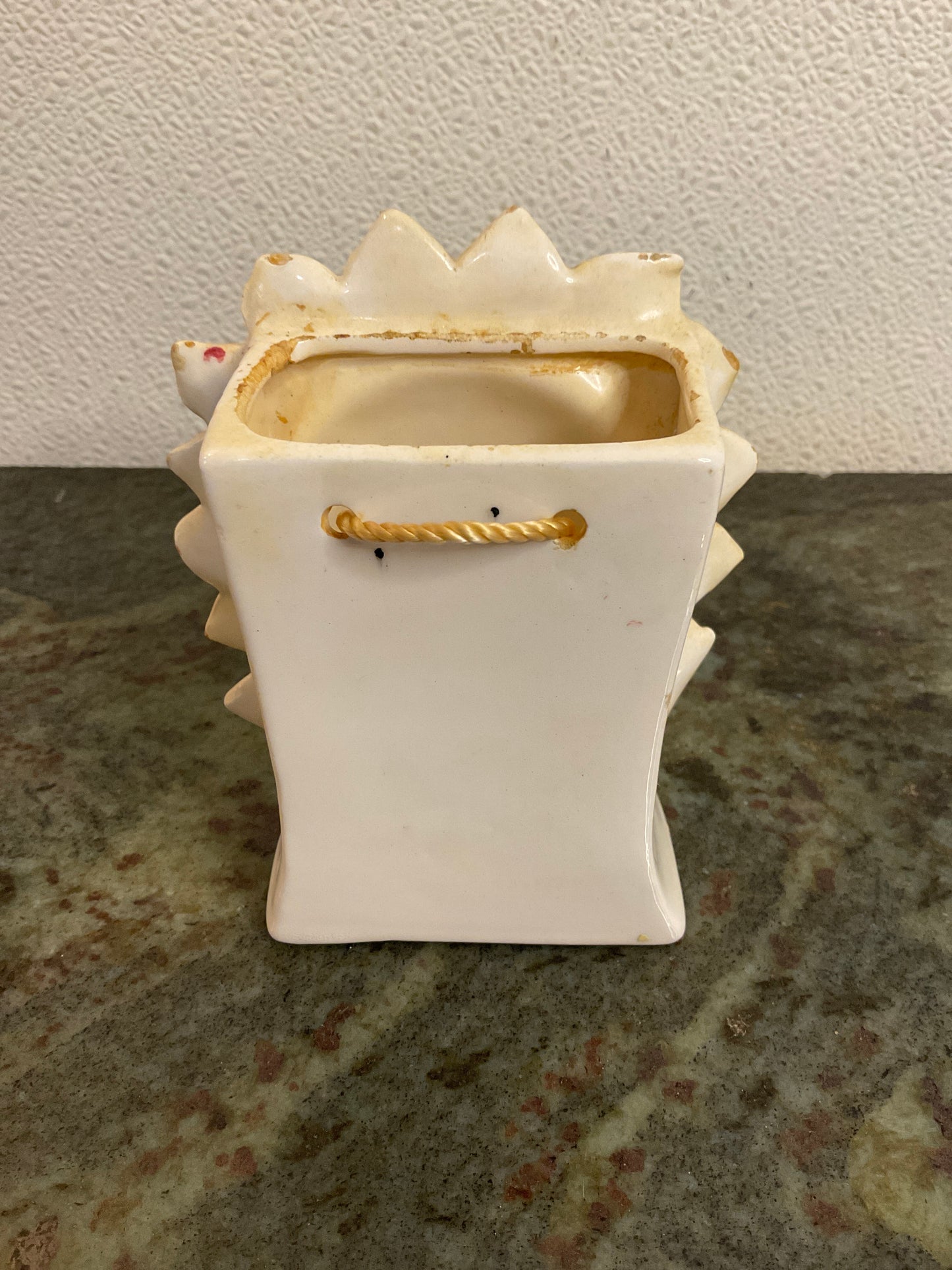 Vintage PY Miyao Anthropomorphic Sunflower Wall Pocket Planter
