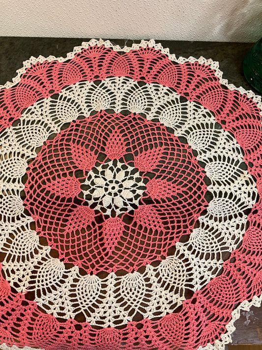 Vintage 23” Crocheted Doily