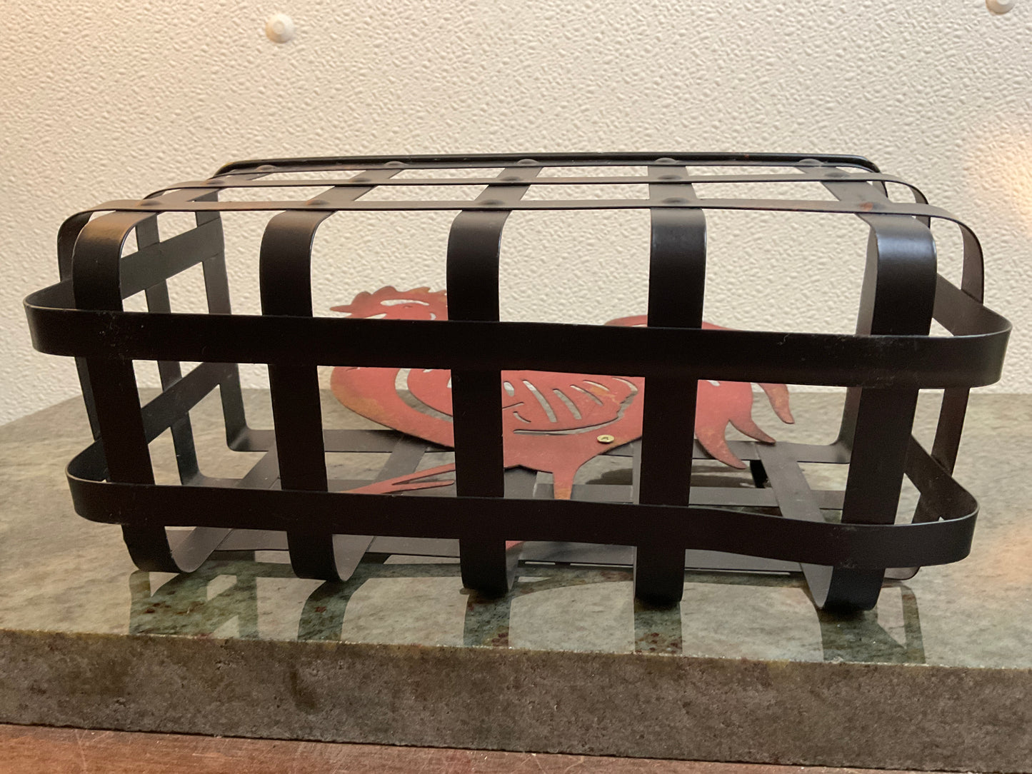 Rooster Metal Basket