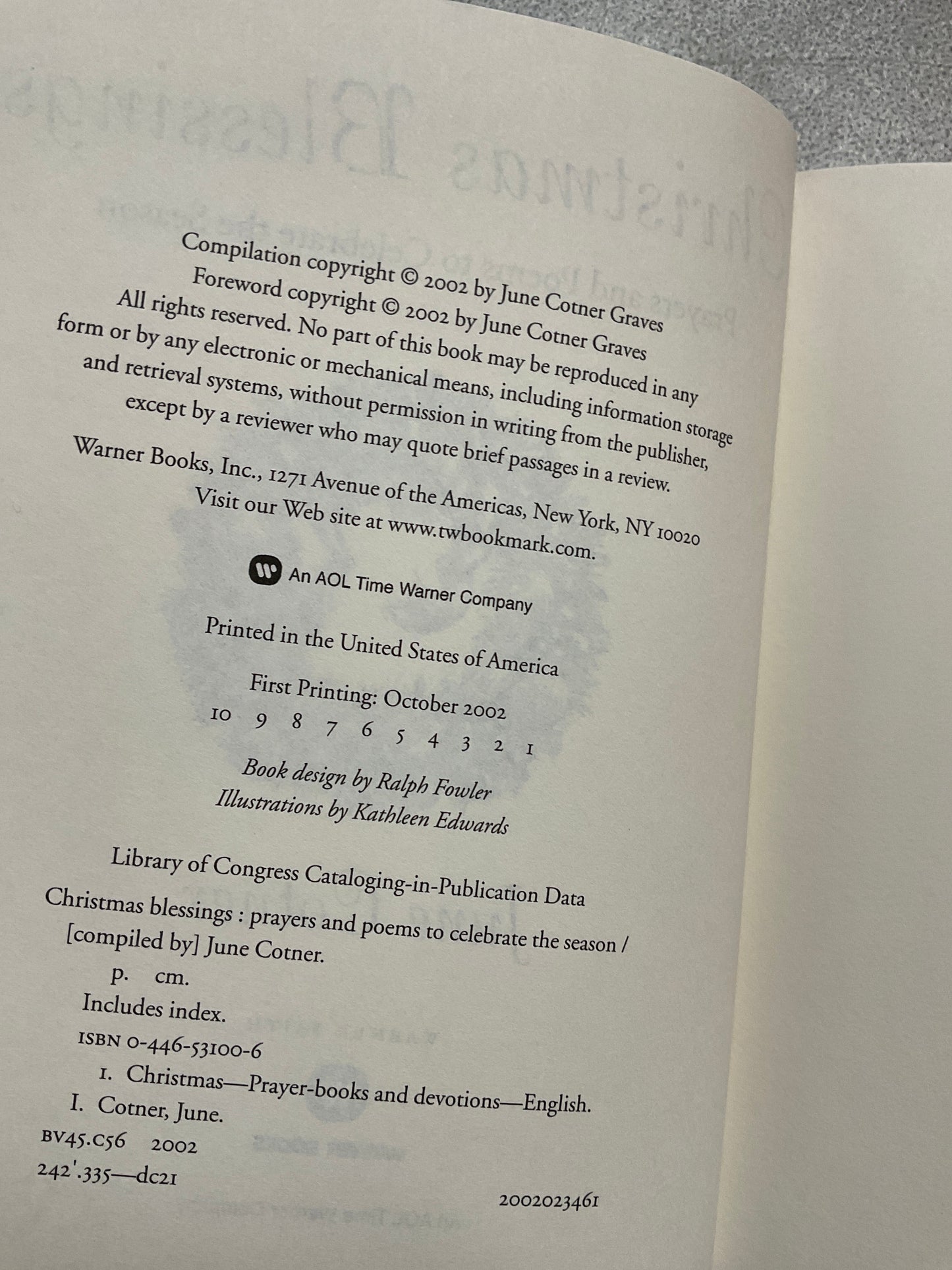 Book ‘Christmas Blessings’. 2002