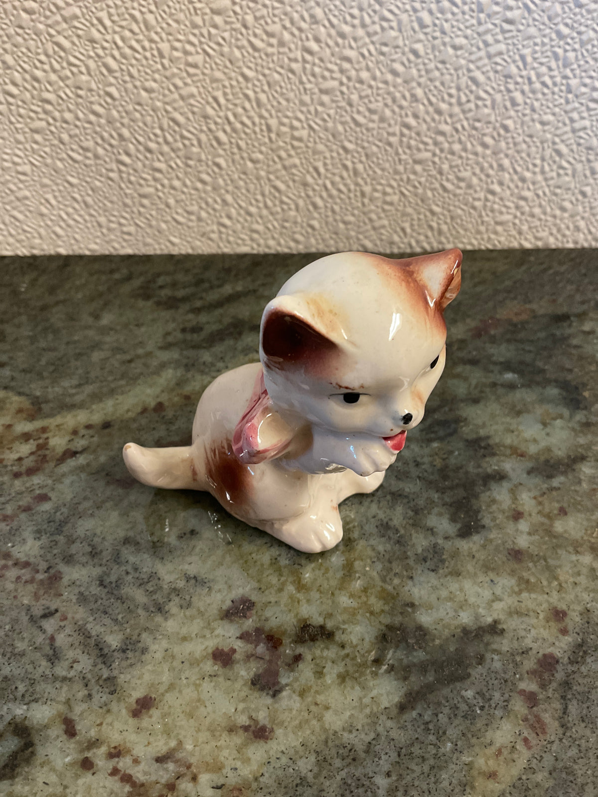 Vintage Japanese Ceramic Kitten Figurine