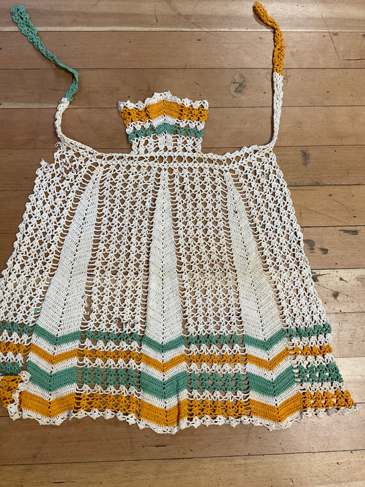 Vintage  Hand Crotched Apron