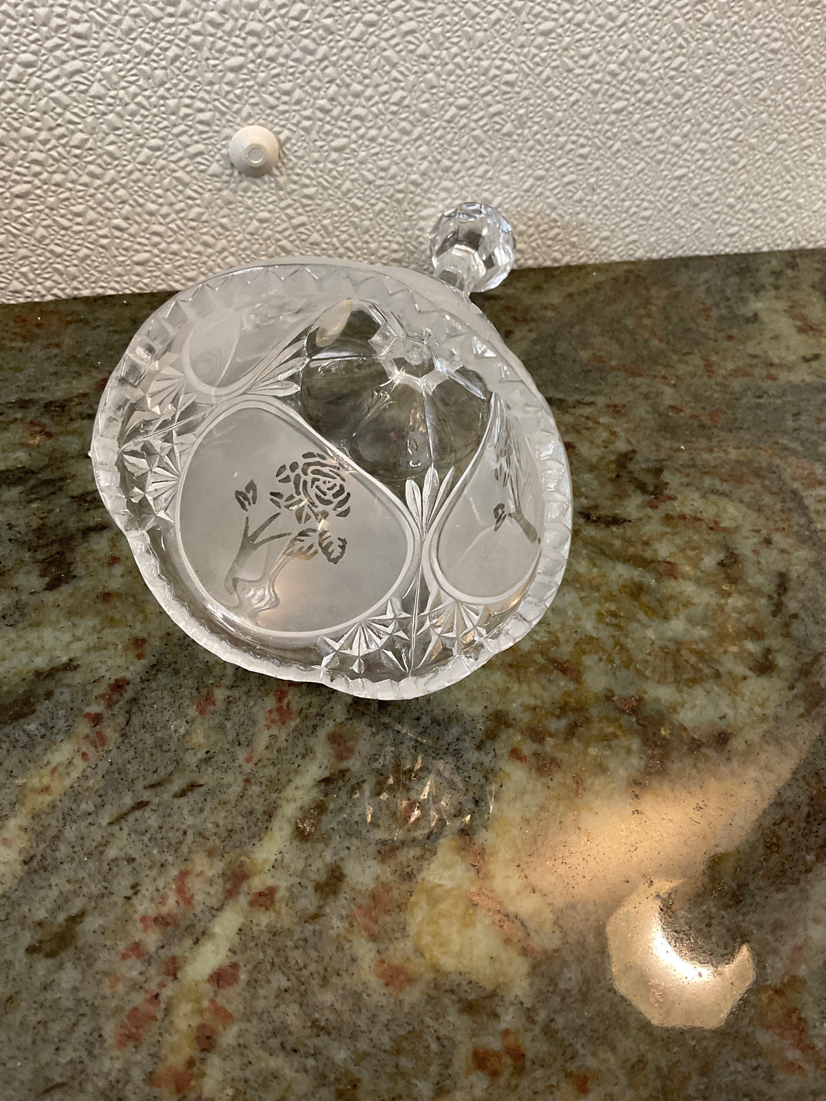 Vintage Crystal Glass Dinner Bell