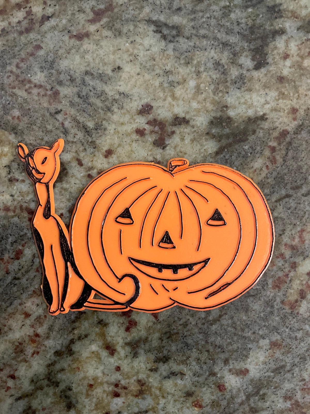Die-Cut Plastic Halloween Jack O Lantern