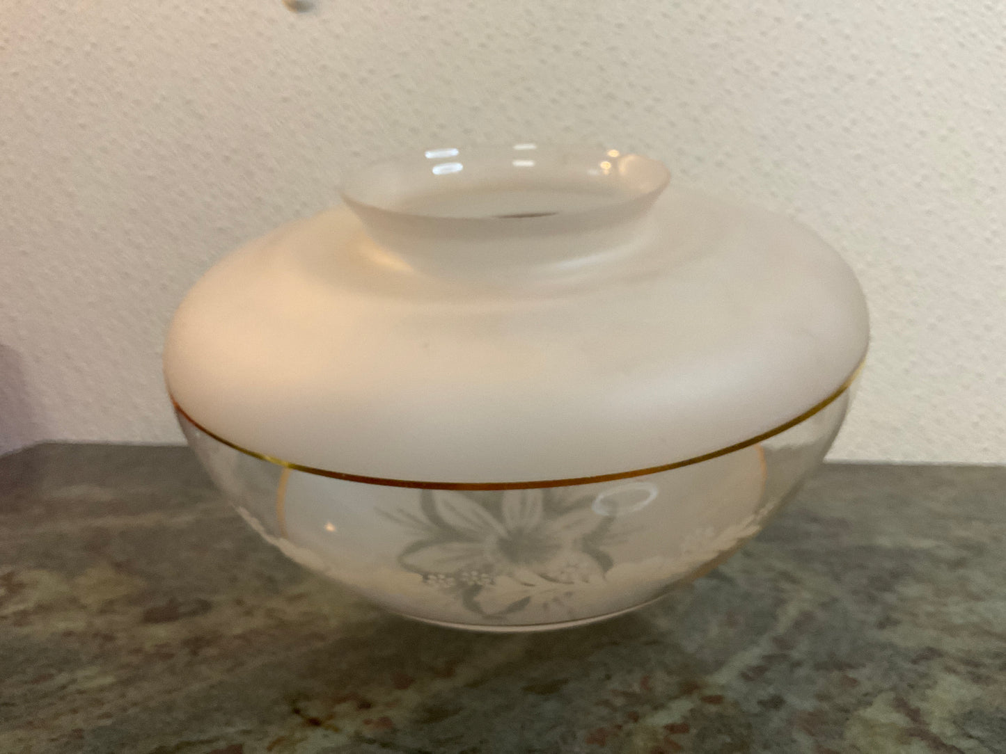 Vintage Glass Light Fixture Globe