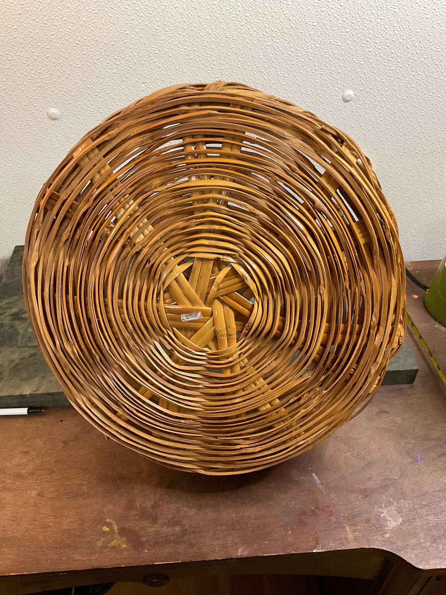 15”x4” Round Wicker Basket with Handle