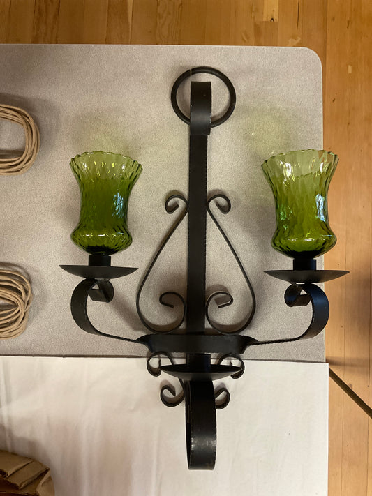 Vintage Wrought Iron Wall Hanging Candle holders