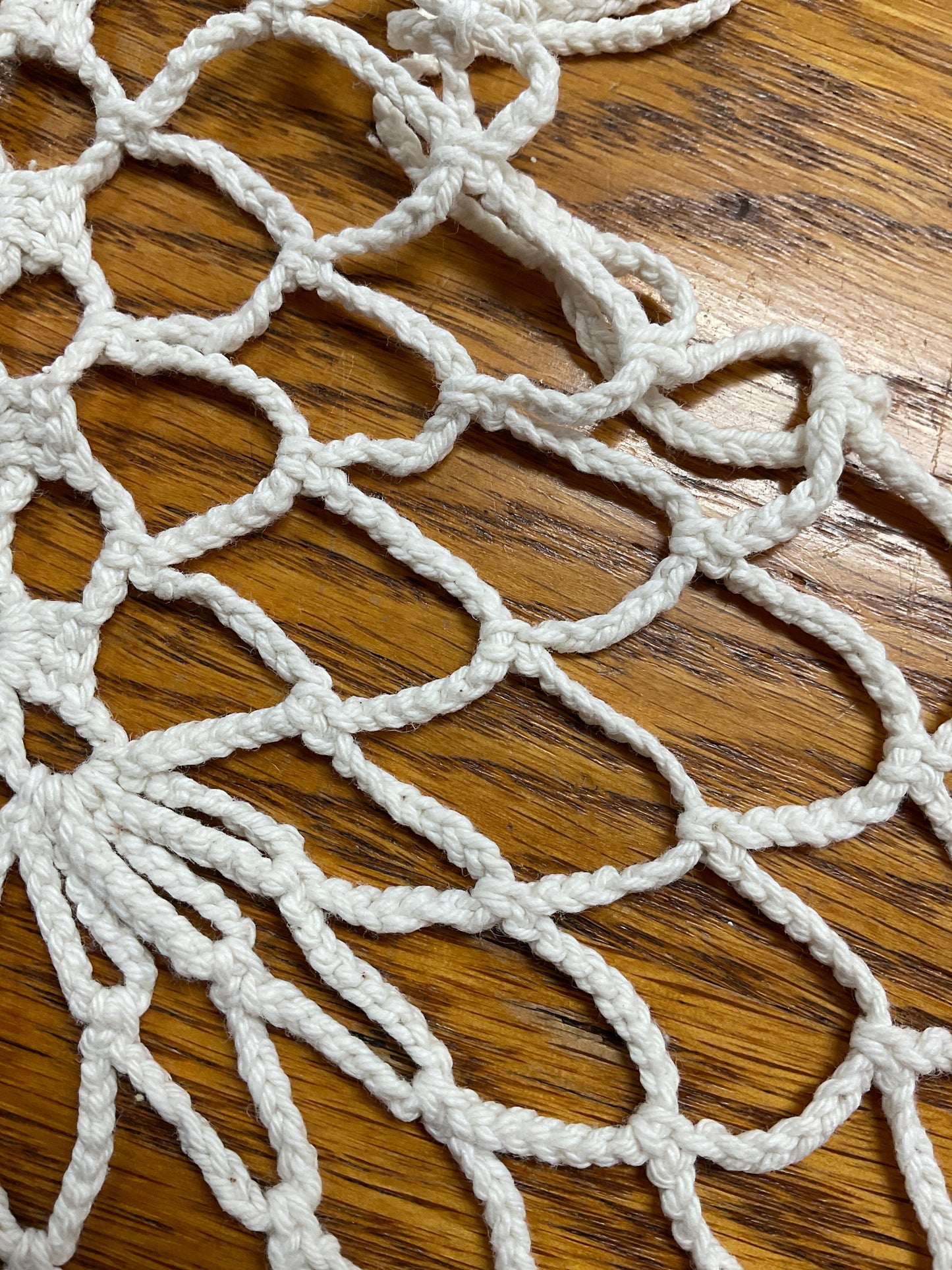 Hand Crotched Doily 16” X 10”