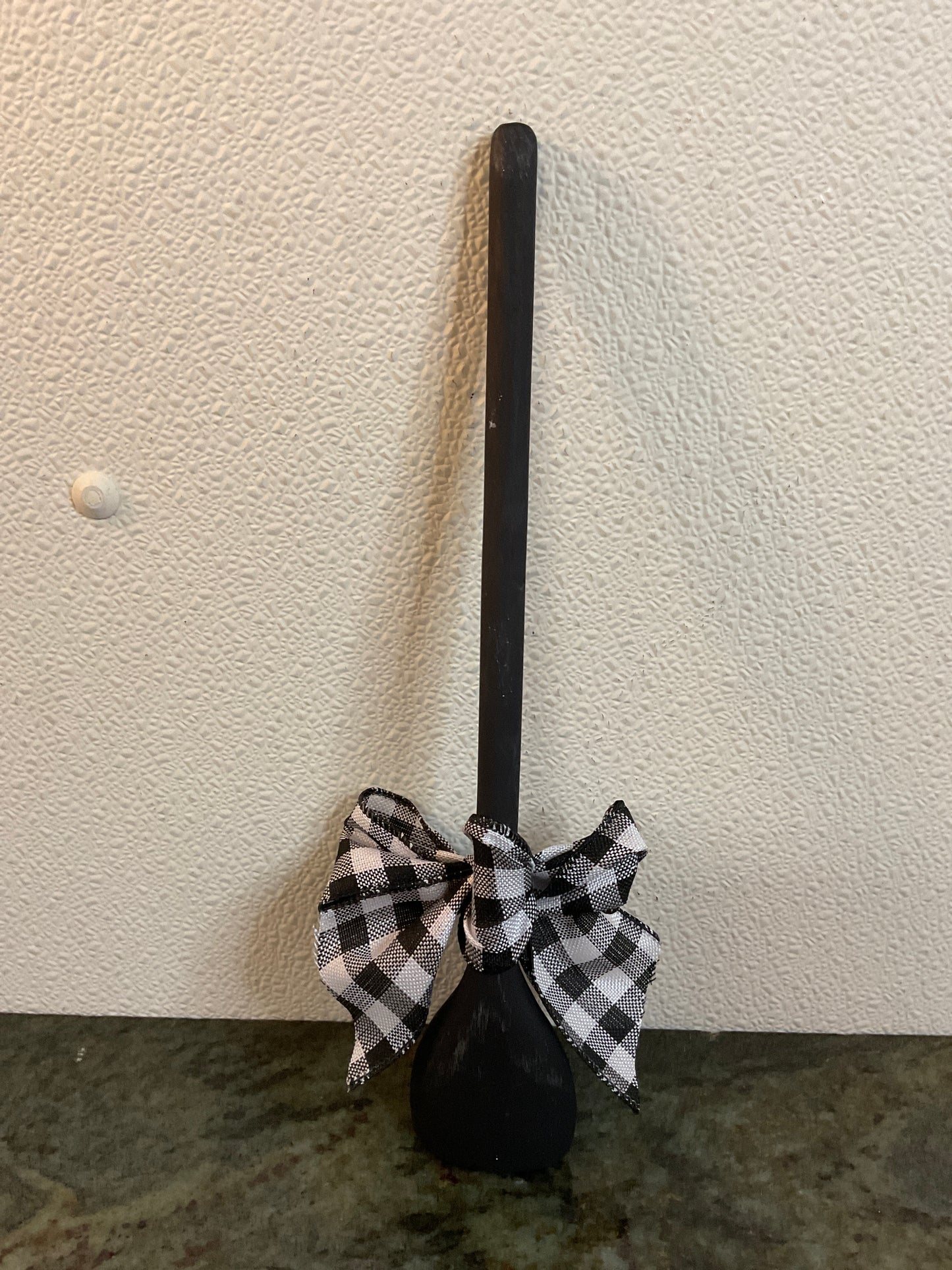 13” Flat Edged Wood Spoon w/Snowman