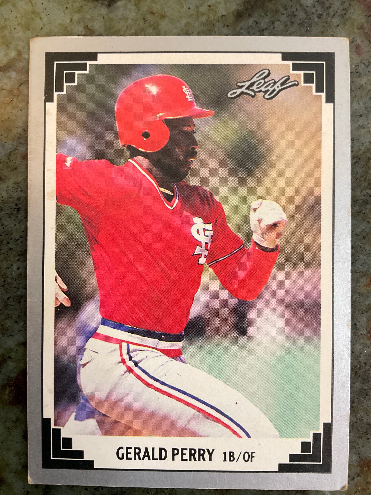 Gerald Perry 1991 Leaf Baseball Card